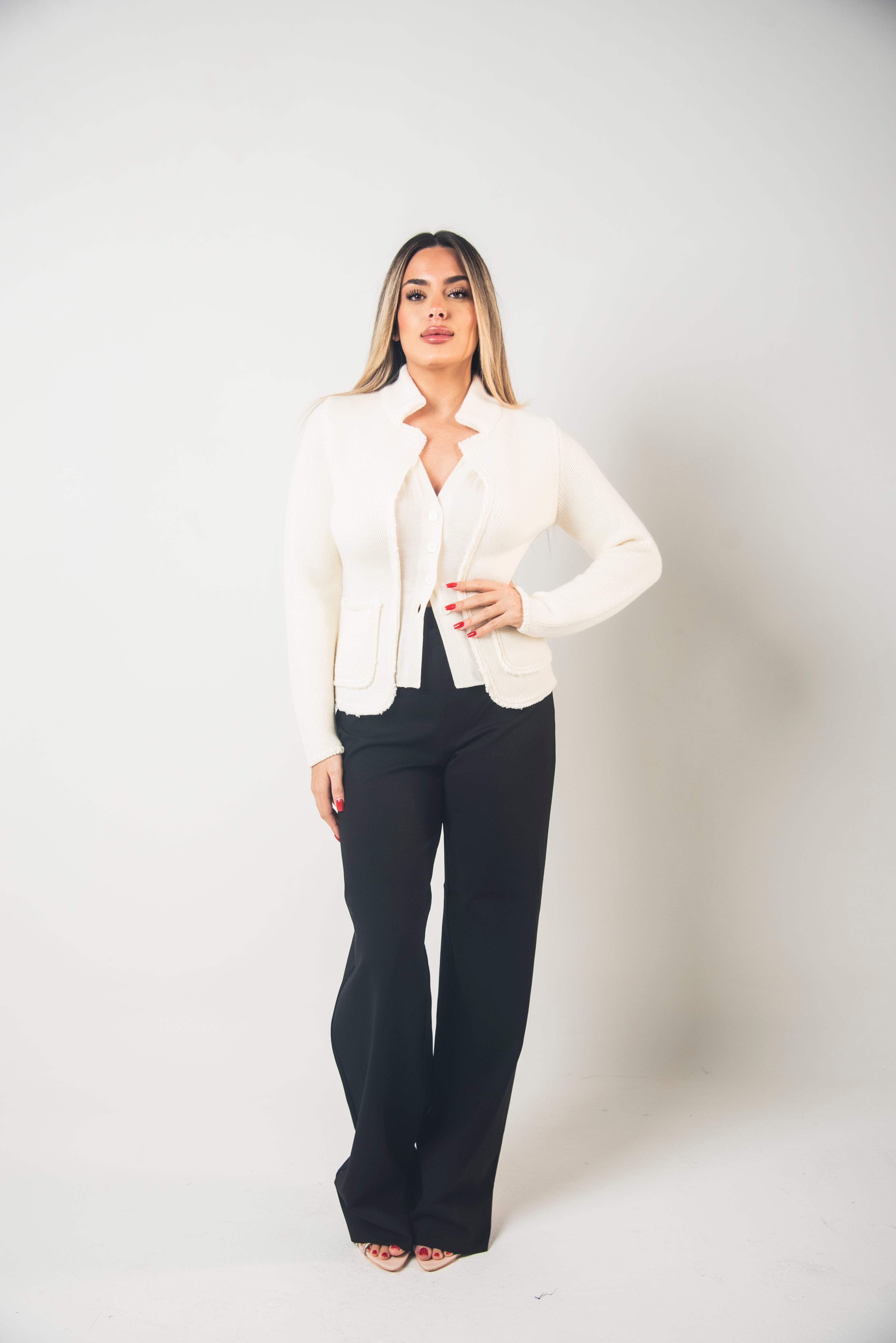 Giacca Blazer con Cardigan Integrato