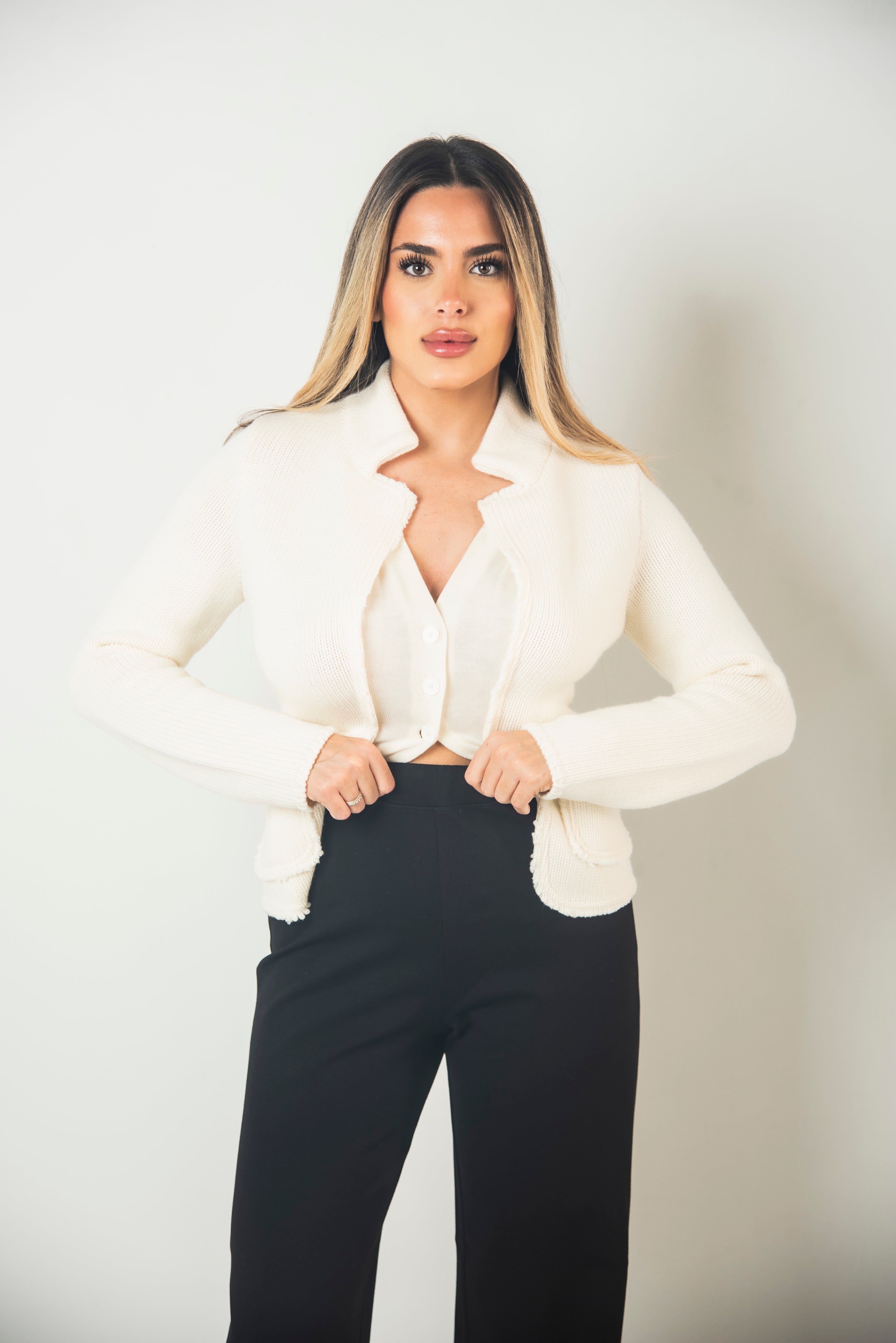 Giacca Blazer con Cardigan Integrato