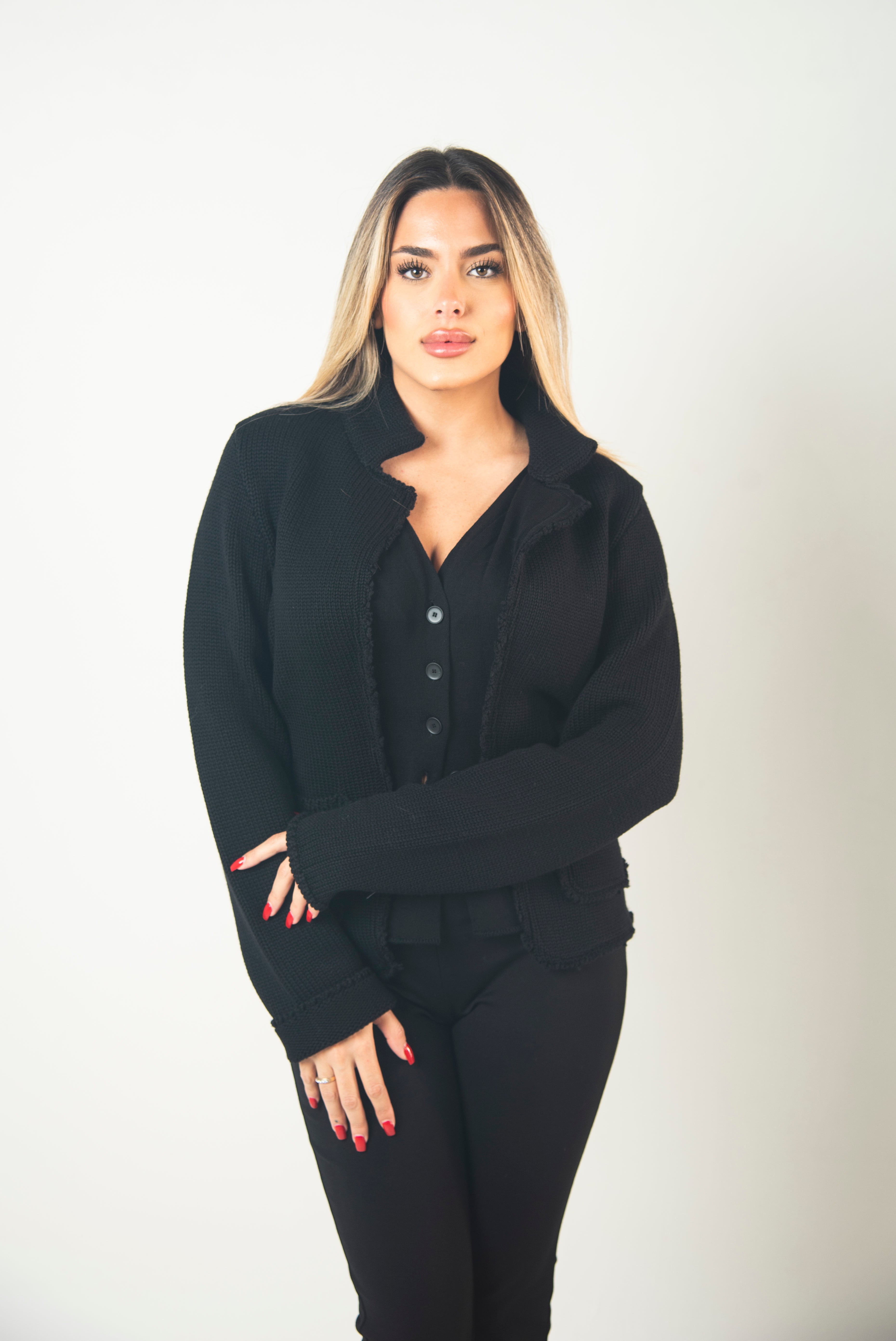 Giacca Blazer con Cardigan Integrato