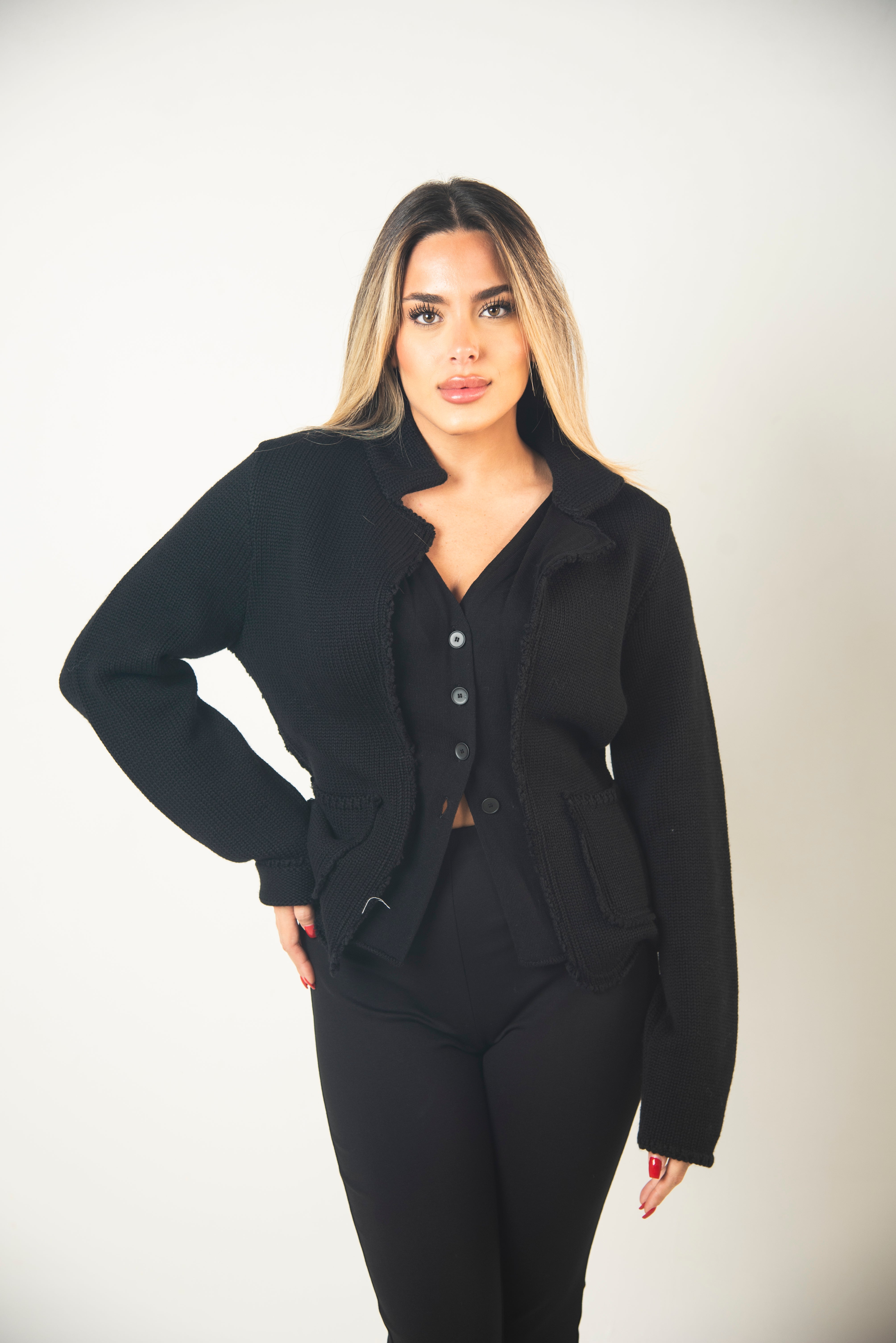 Giacca Blazer con Cardigan Integrato