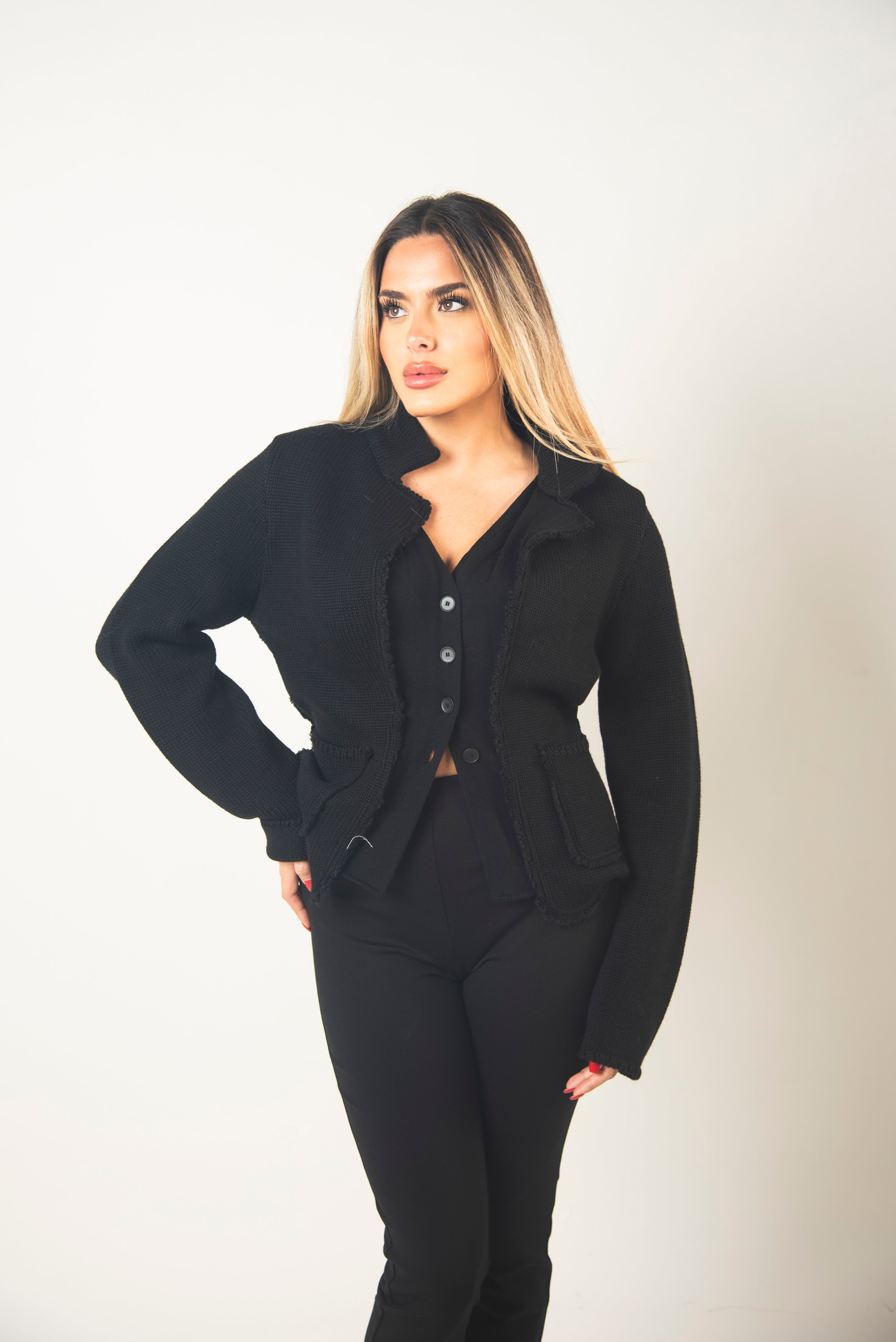 Giacca Blazer con Cardigan Integrato