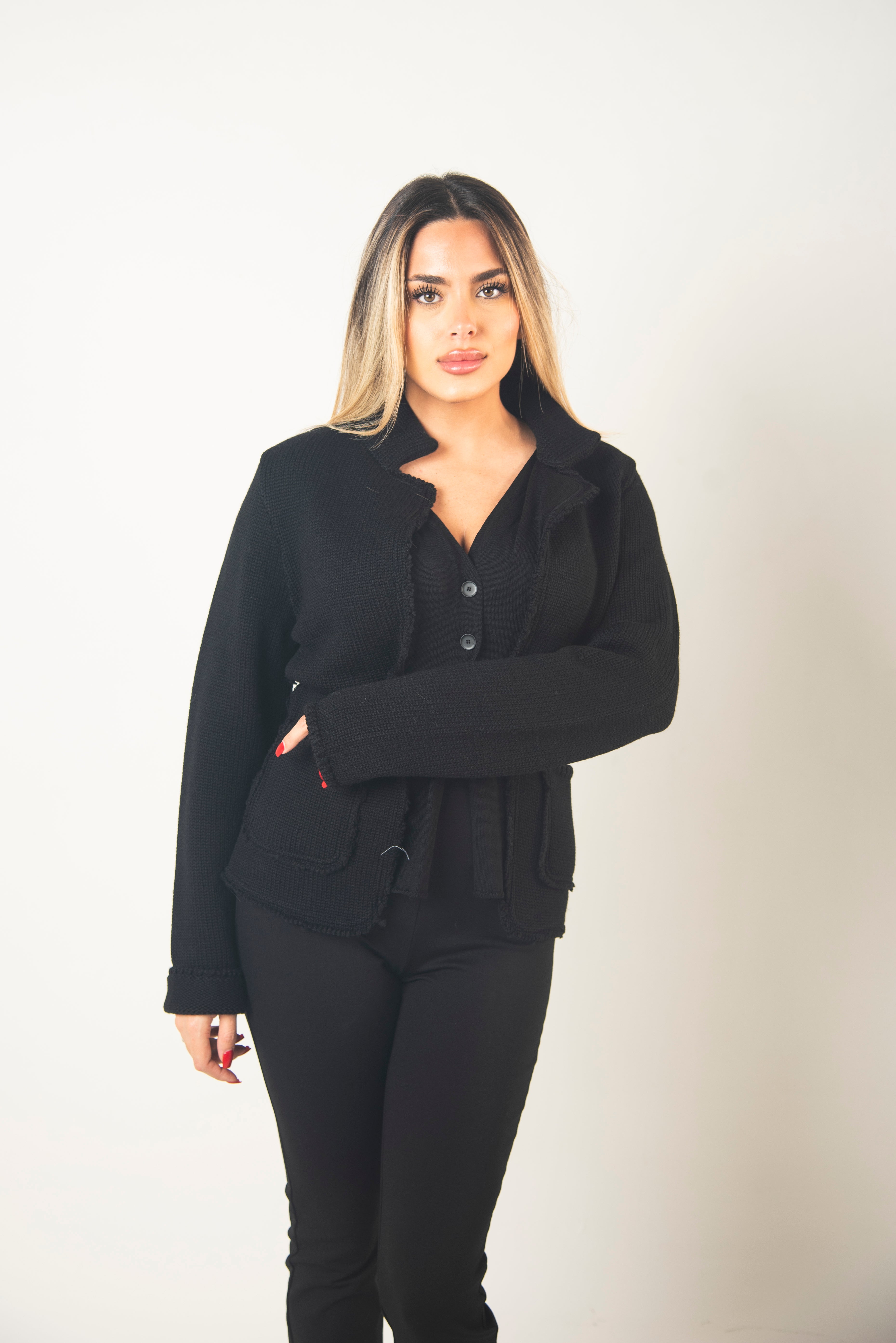 Giacca Blazer con Cardigan Integrato