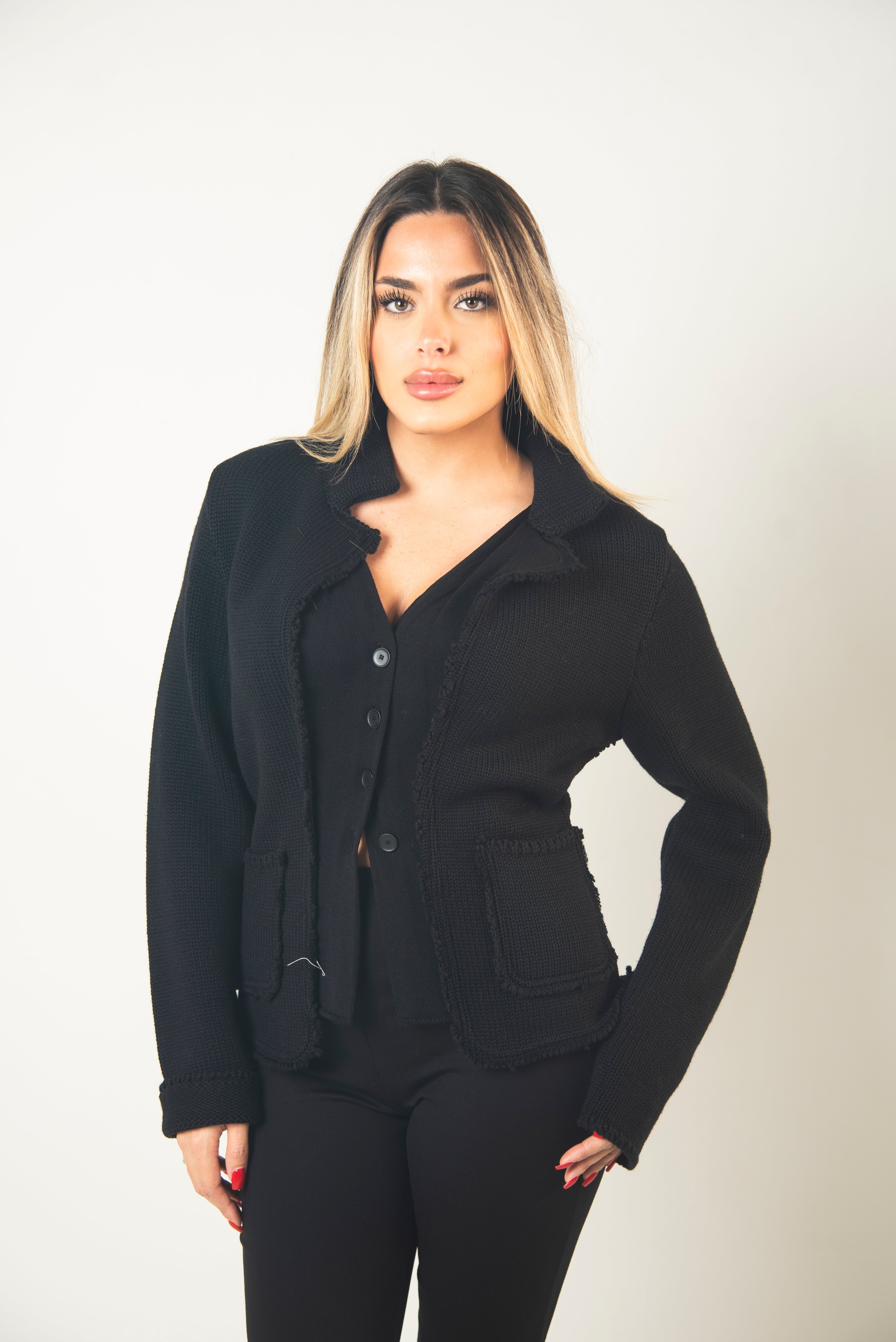 Giacca Blazer con Cardigan Integrato