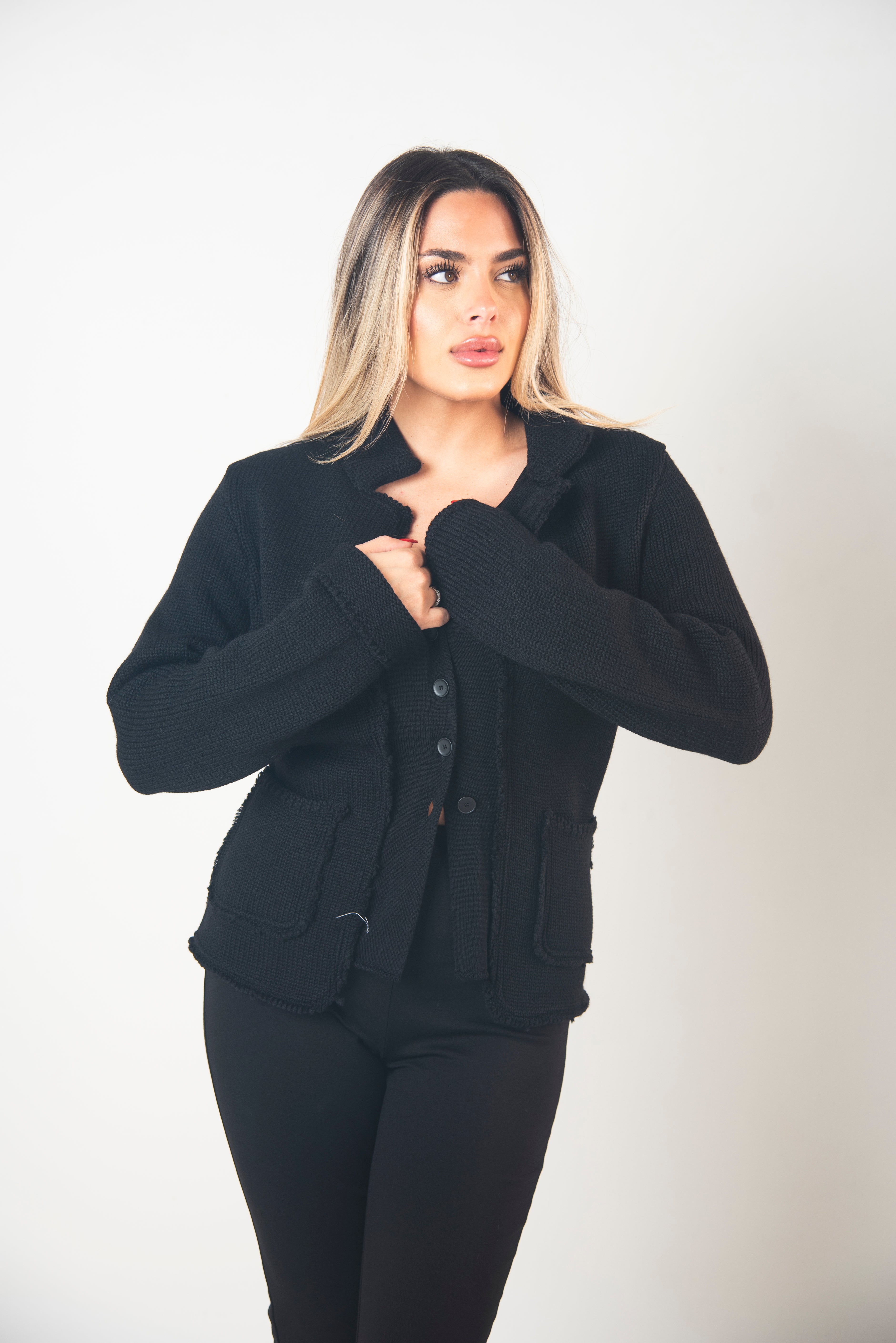 Giacca Blazer con Cardigan Integrato