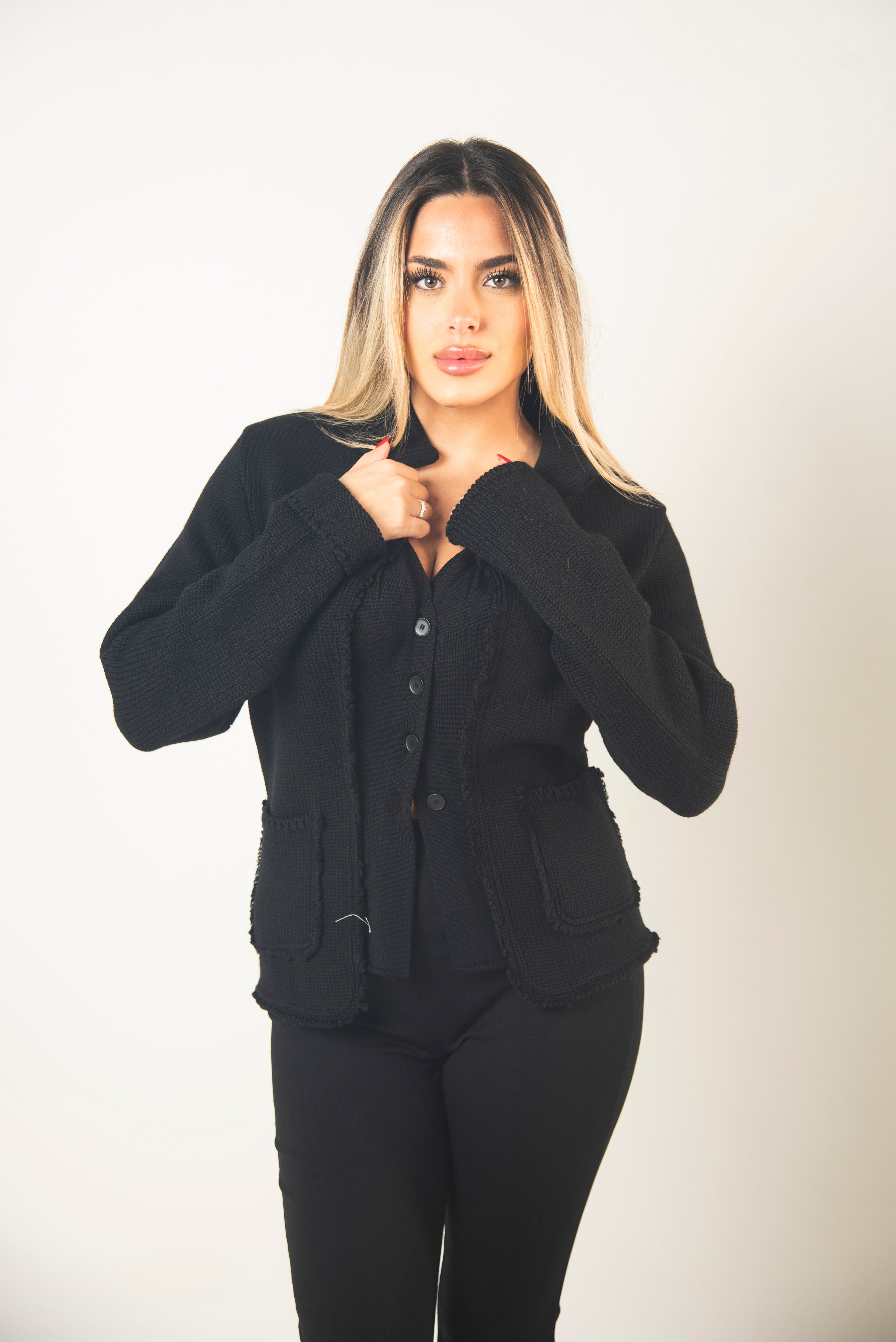 Giacca Blazer con Cardigan Integrato