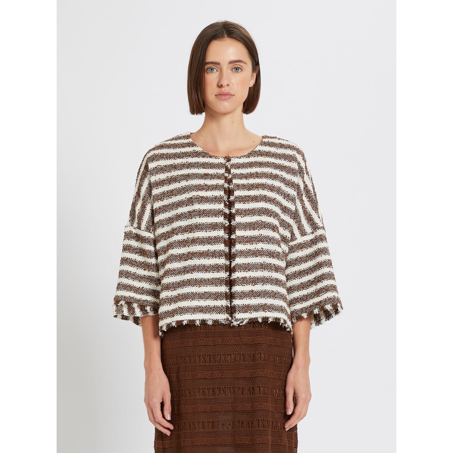 Giacca Rigata in tweed