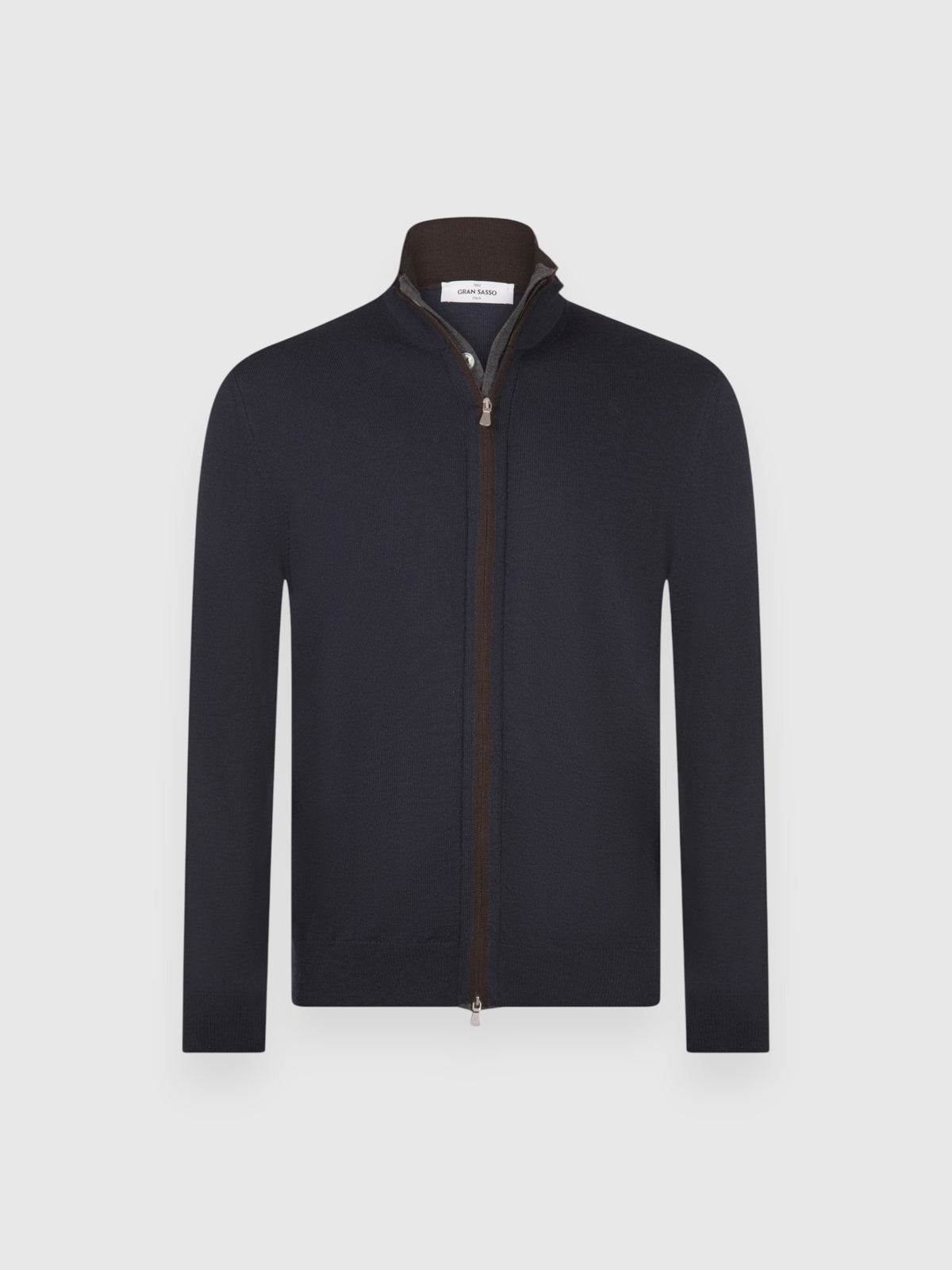 Cardigan Full zip con Chiusura a Bottoni in Lana