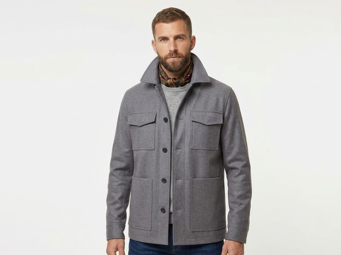 Giacca Overshirt in Lana