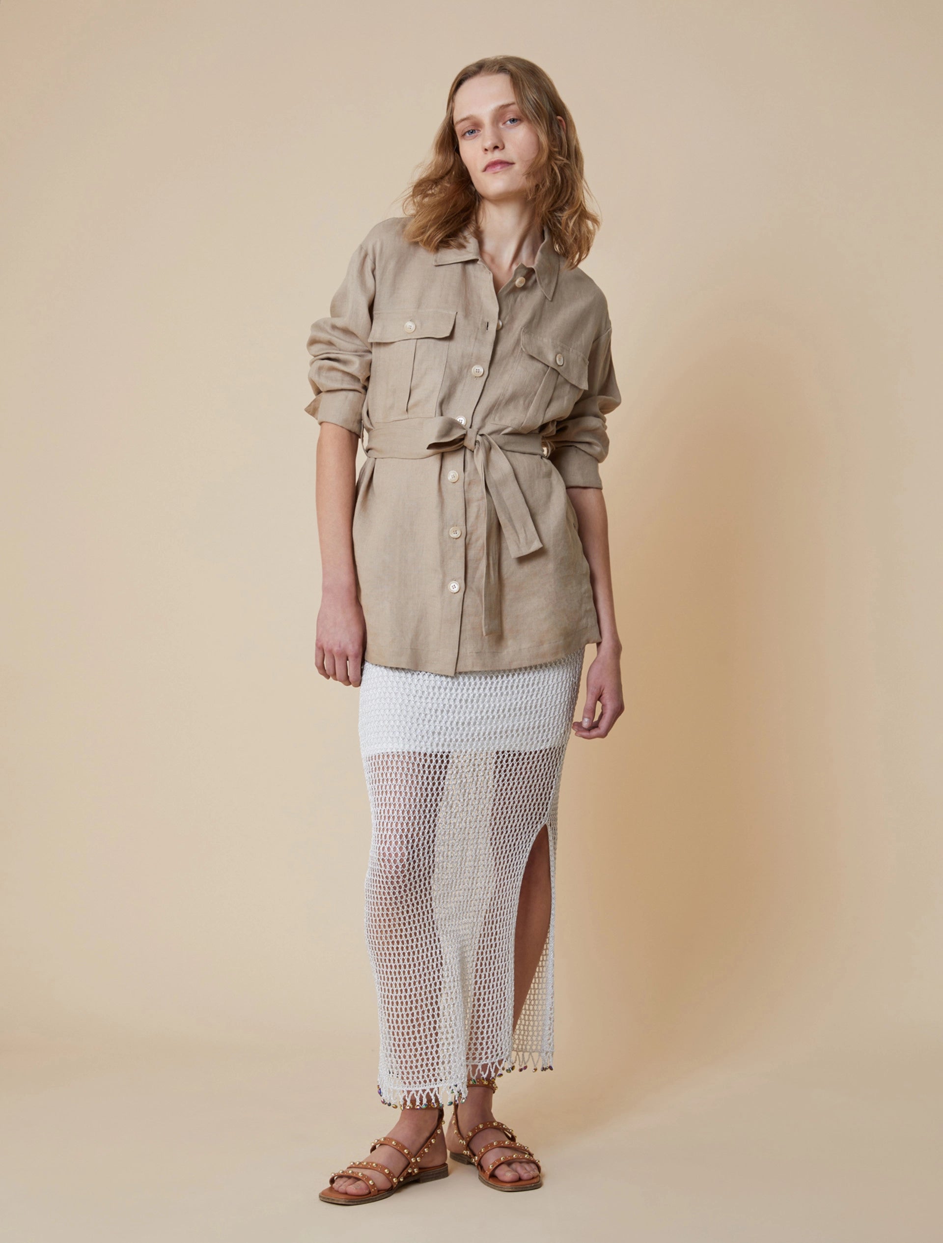 Camicia Oversize In Puro Lino