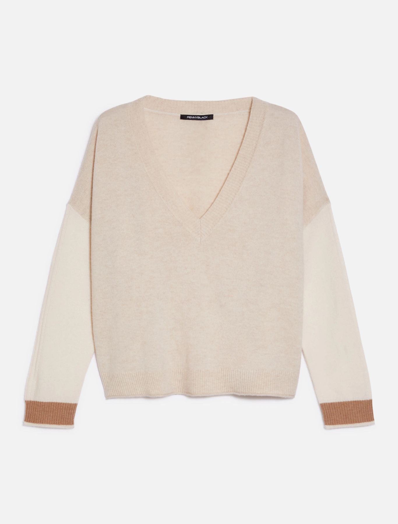Maglia Scollo a V In Lana e Cashmere