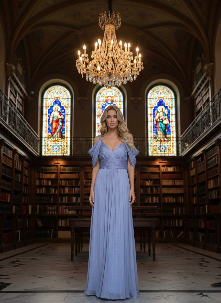 Abito Lungo Con Spalline Estraibili