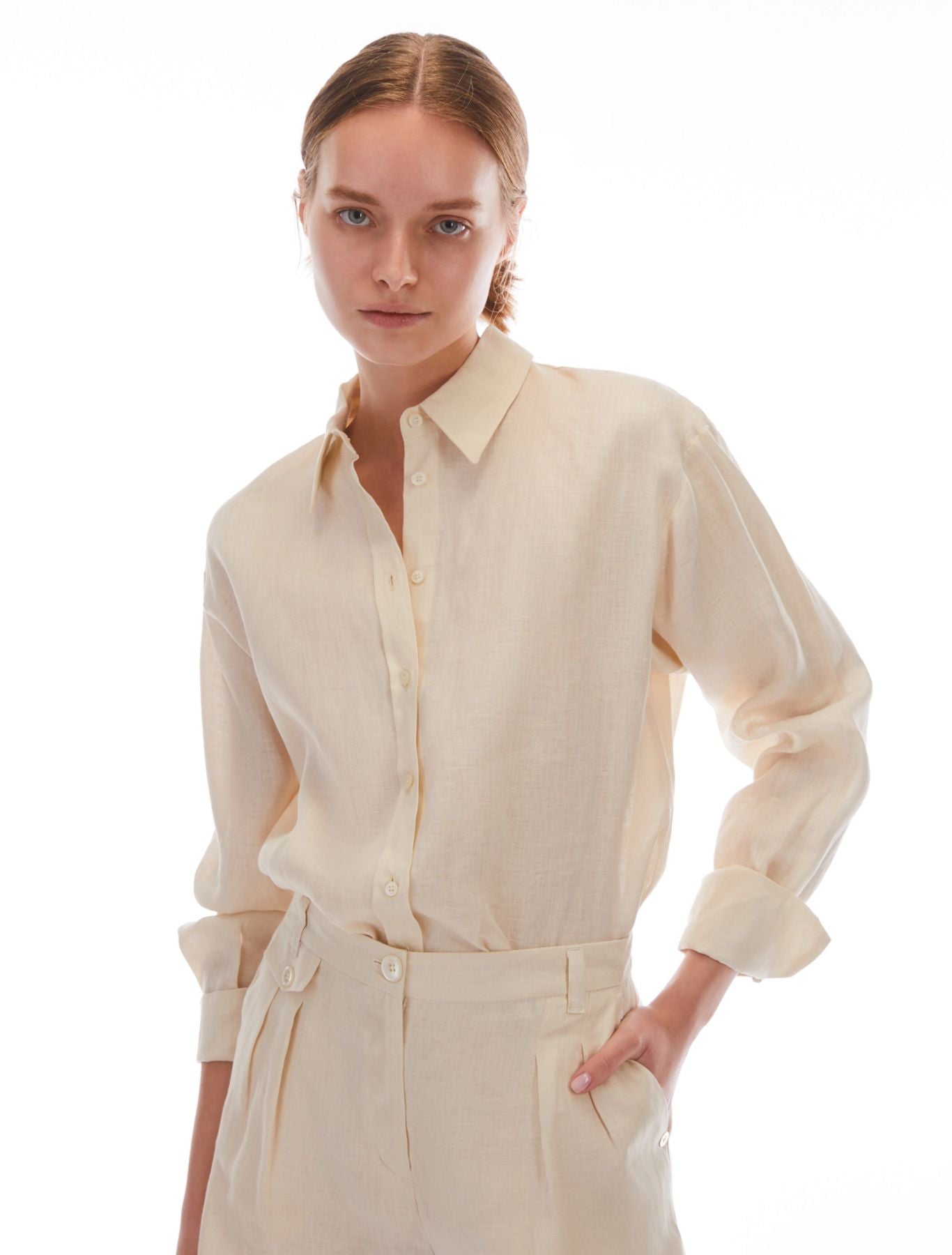 Camicia oversize in puro lino