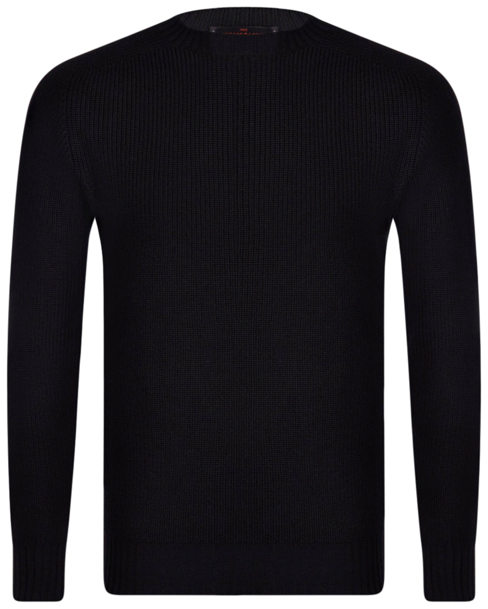 Girocollo Rain Wool A Coste