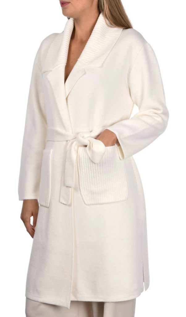 Cappotto Con Cintura In Maglia Gran Sasso