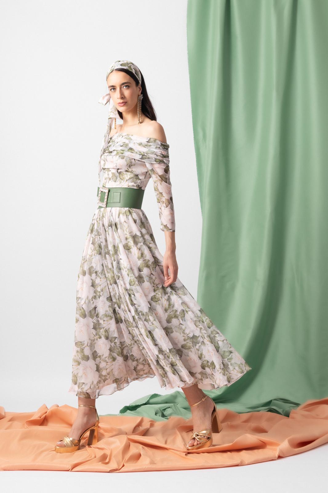 Abito Manica lunga Fantasia Giada Curti