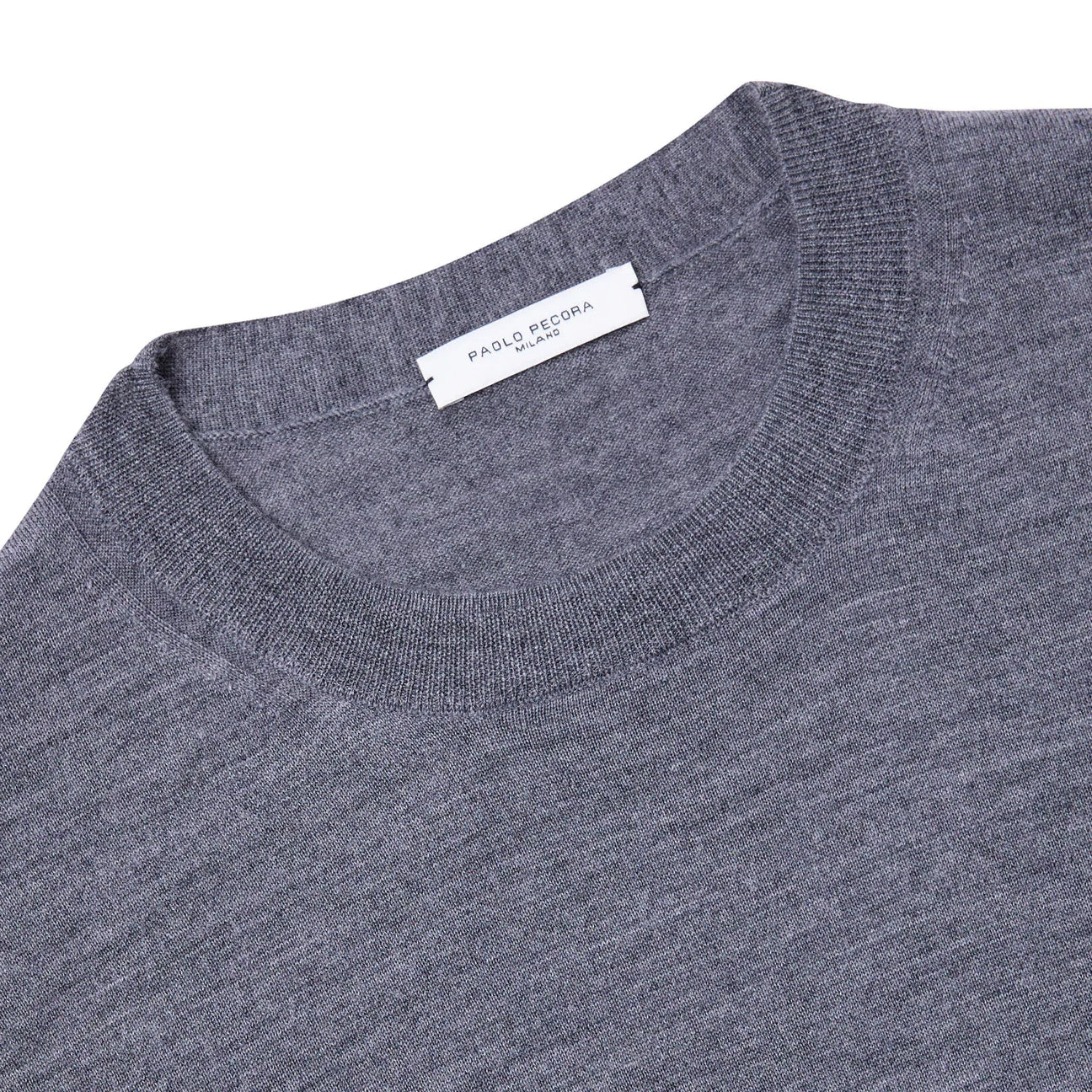 GIROCOLLO  MELANGE IN LANA MERINO EXTRAFINE