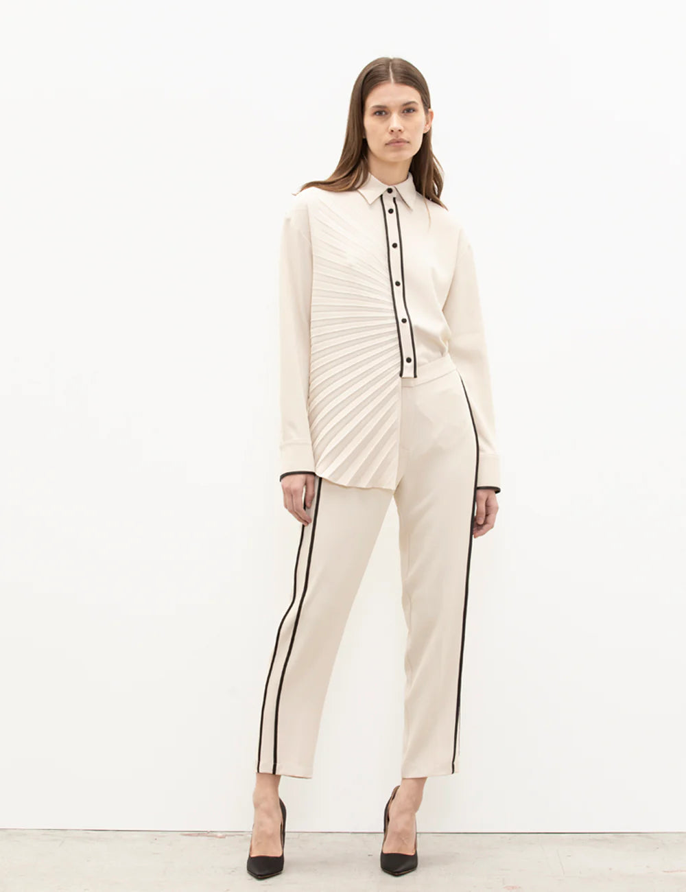 Camicia con plissettatura