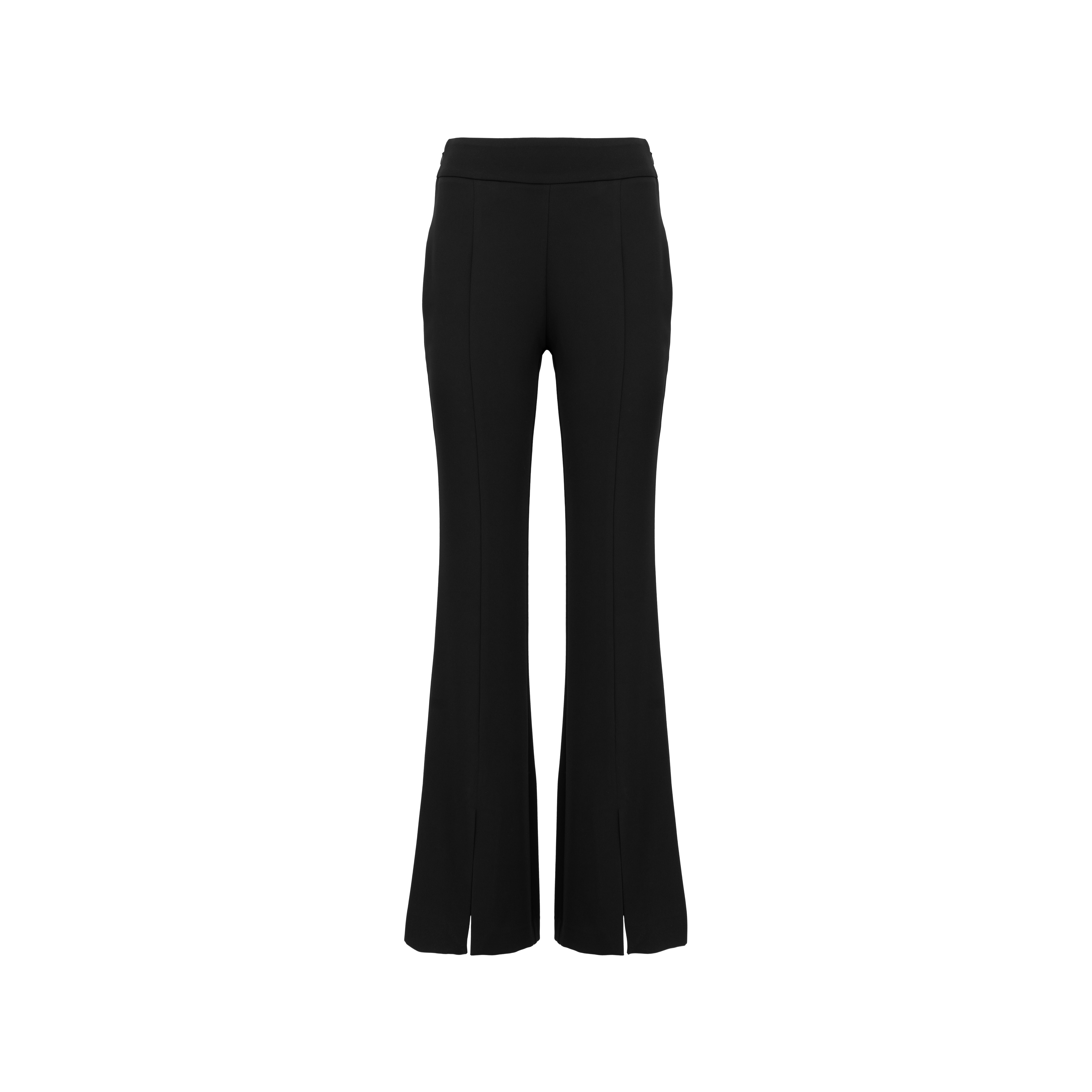 Pantalone zampa con spacchi sul fondo