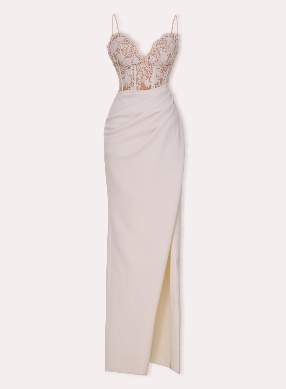 Abito Aderente Con Bustier In Pizzo
