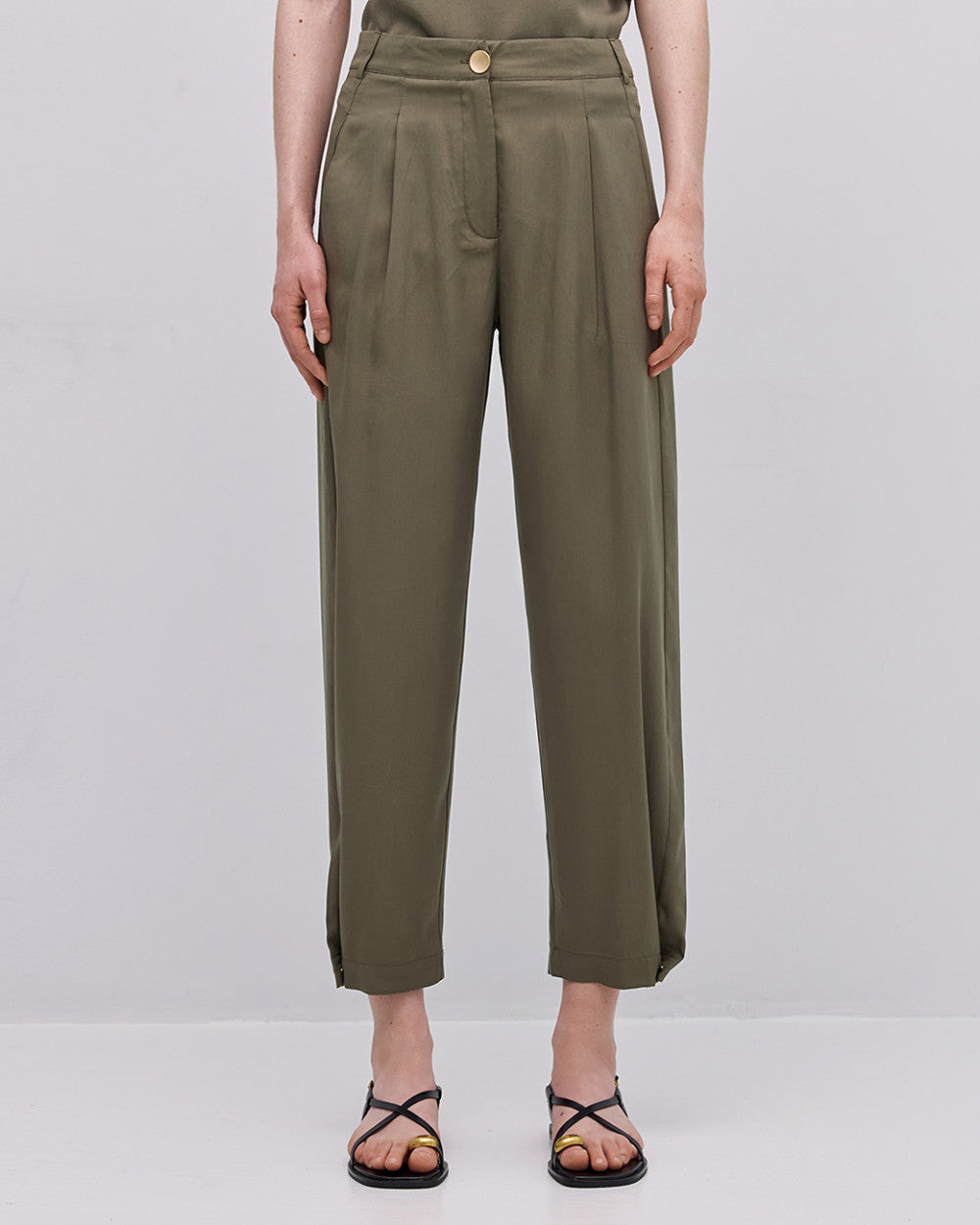 Pantaloni Larghi a Vita Alta