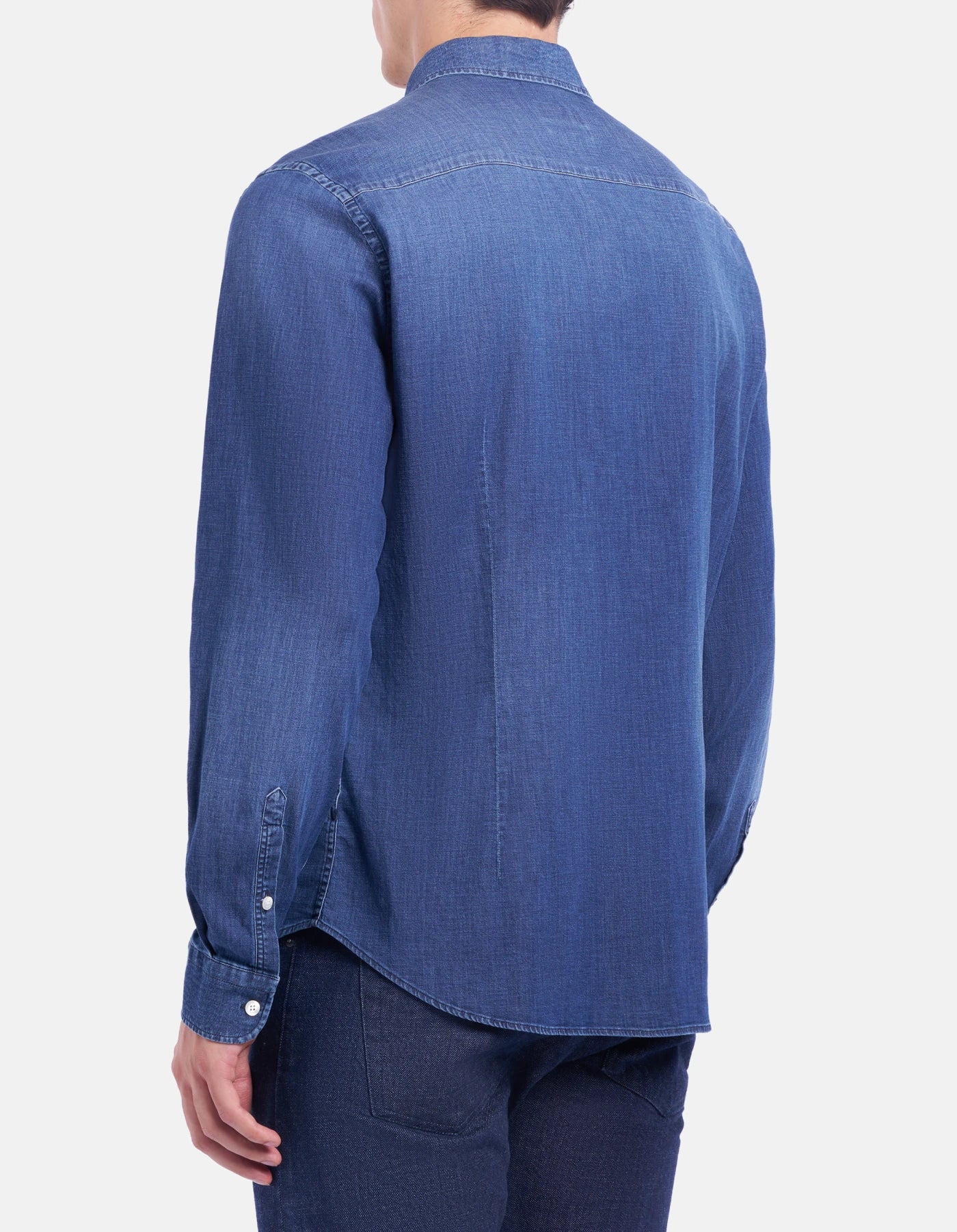 Camicia Slim In Denim Stretch