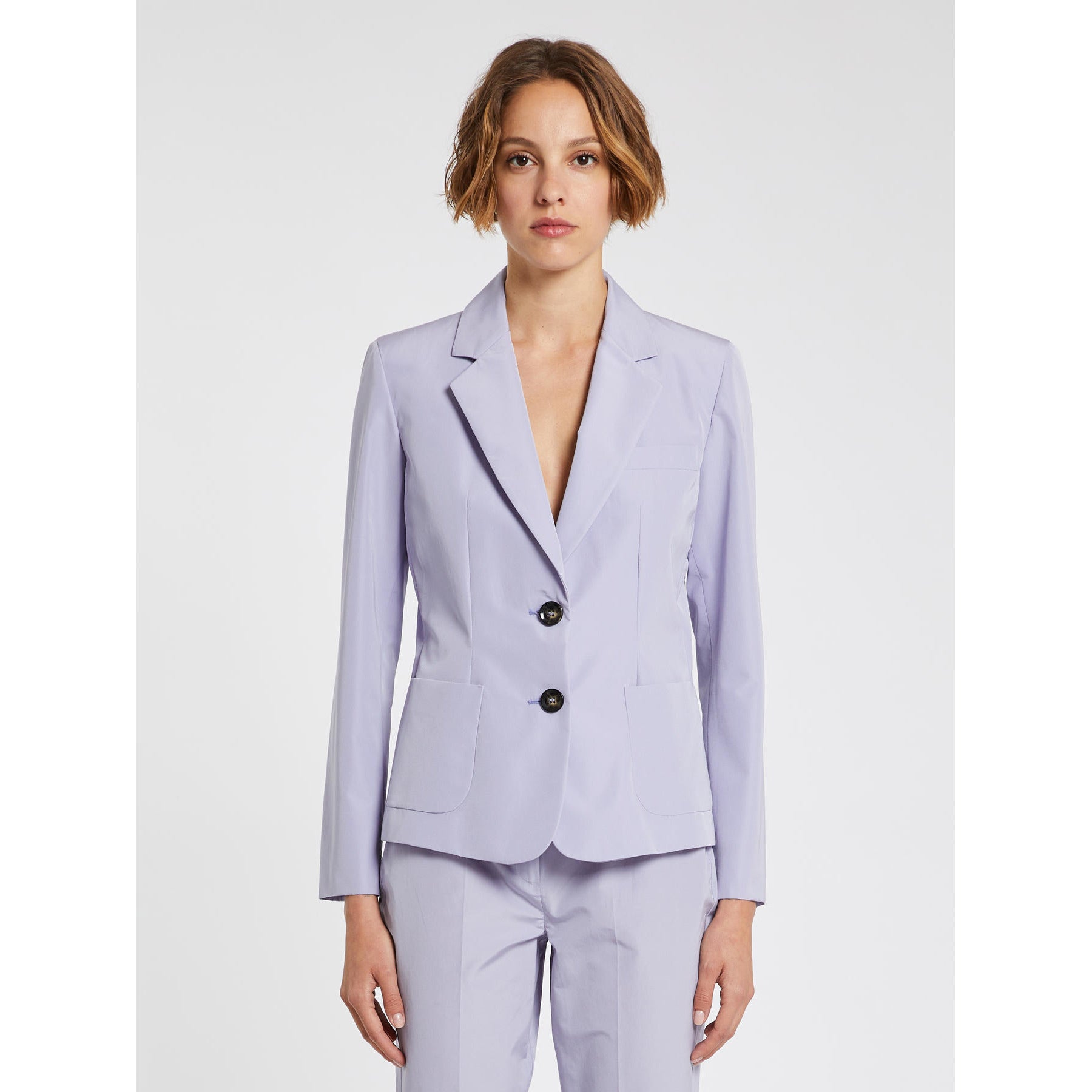 Blazer in Taffetà Misto Cotone