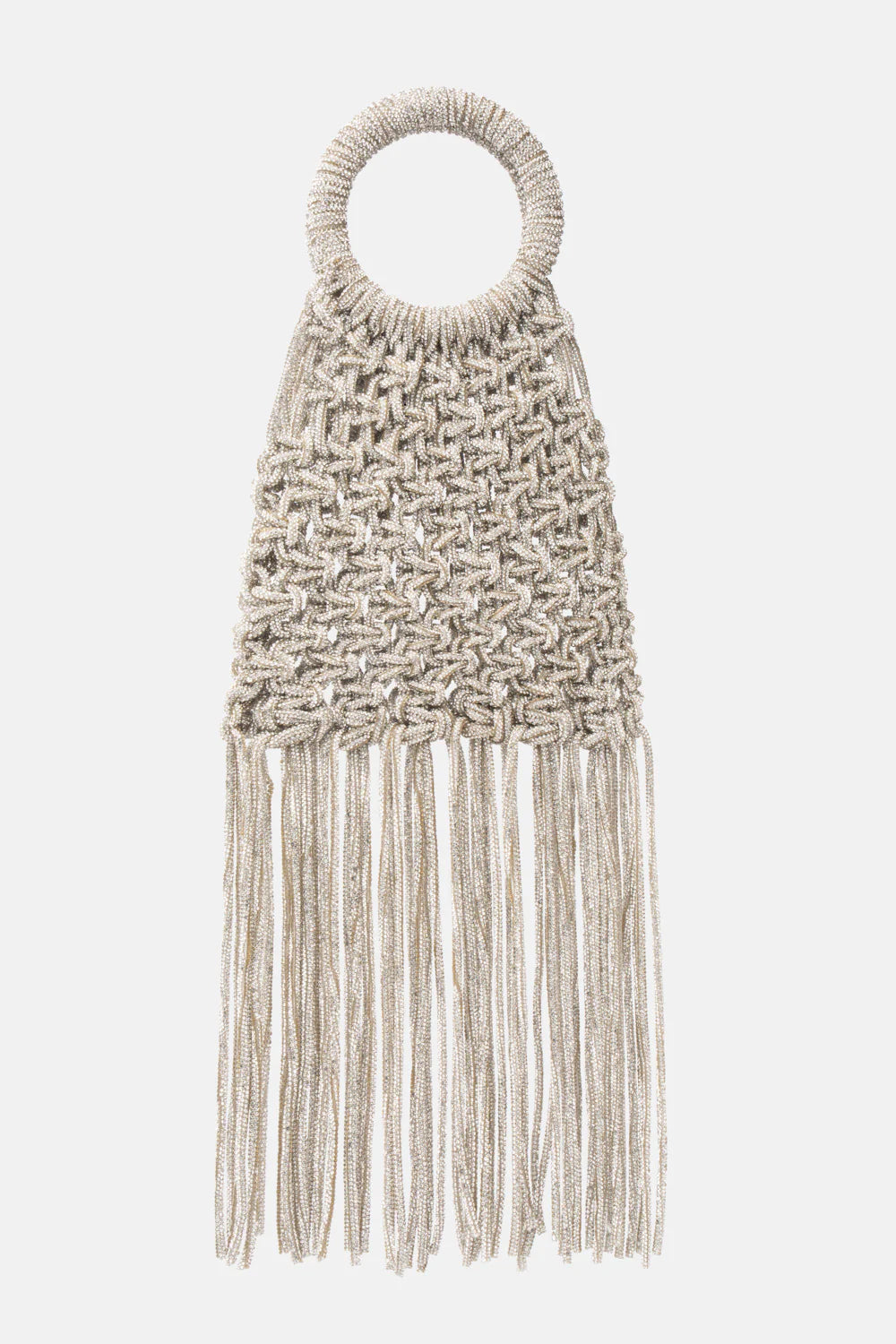 Borsa-Clutch Strass con Frangie