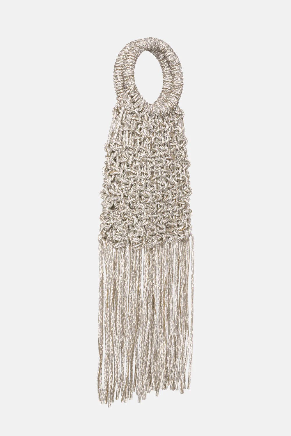 Borsa-Clutch Strass con Frangie