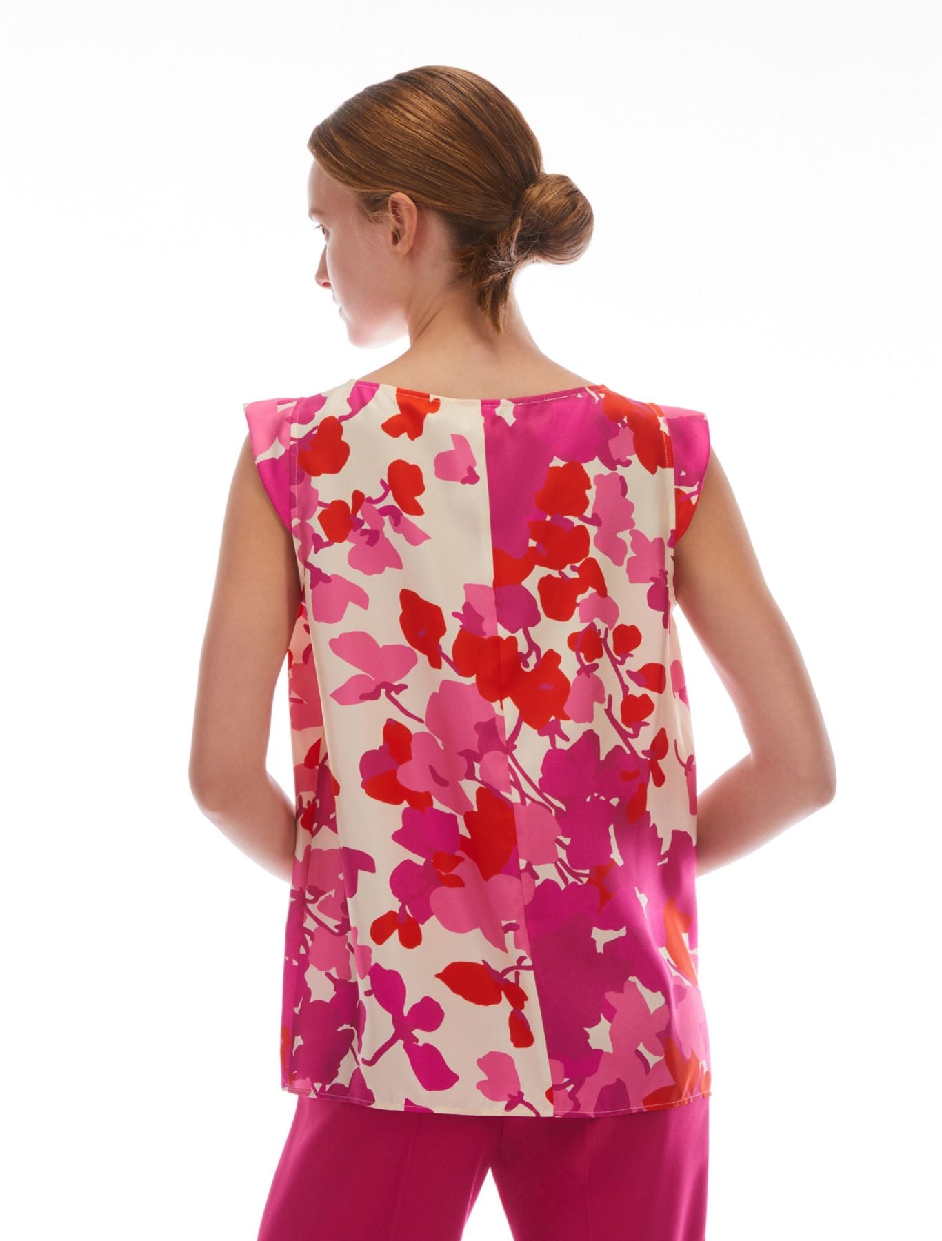 Top in twill di seta