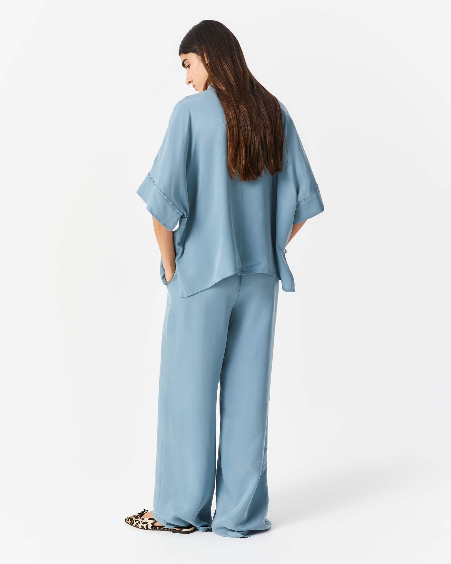 PANTALONI IN CUPRO con coulisse