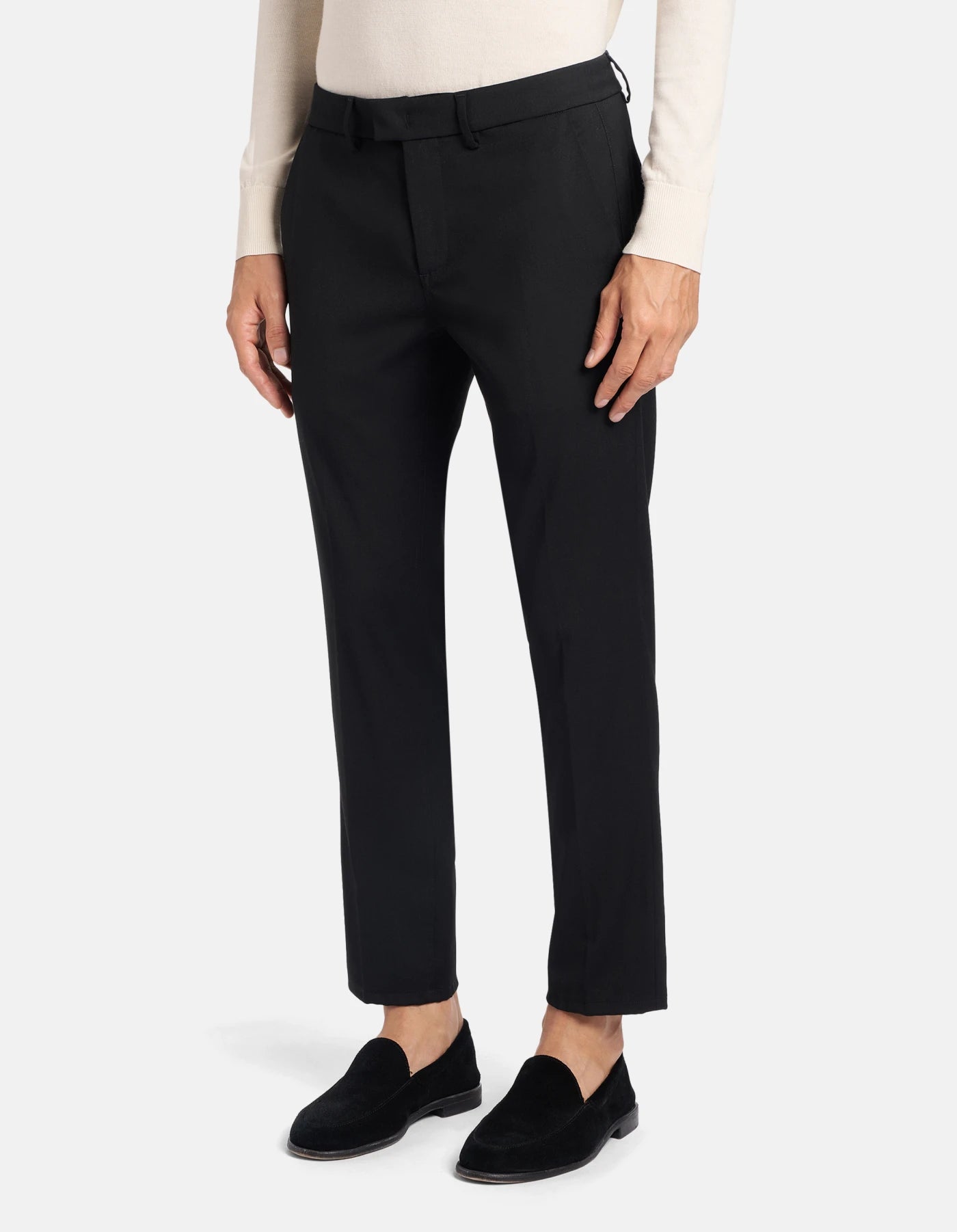 Pantaloni Pablo Regular In Gabardina Misto Lana