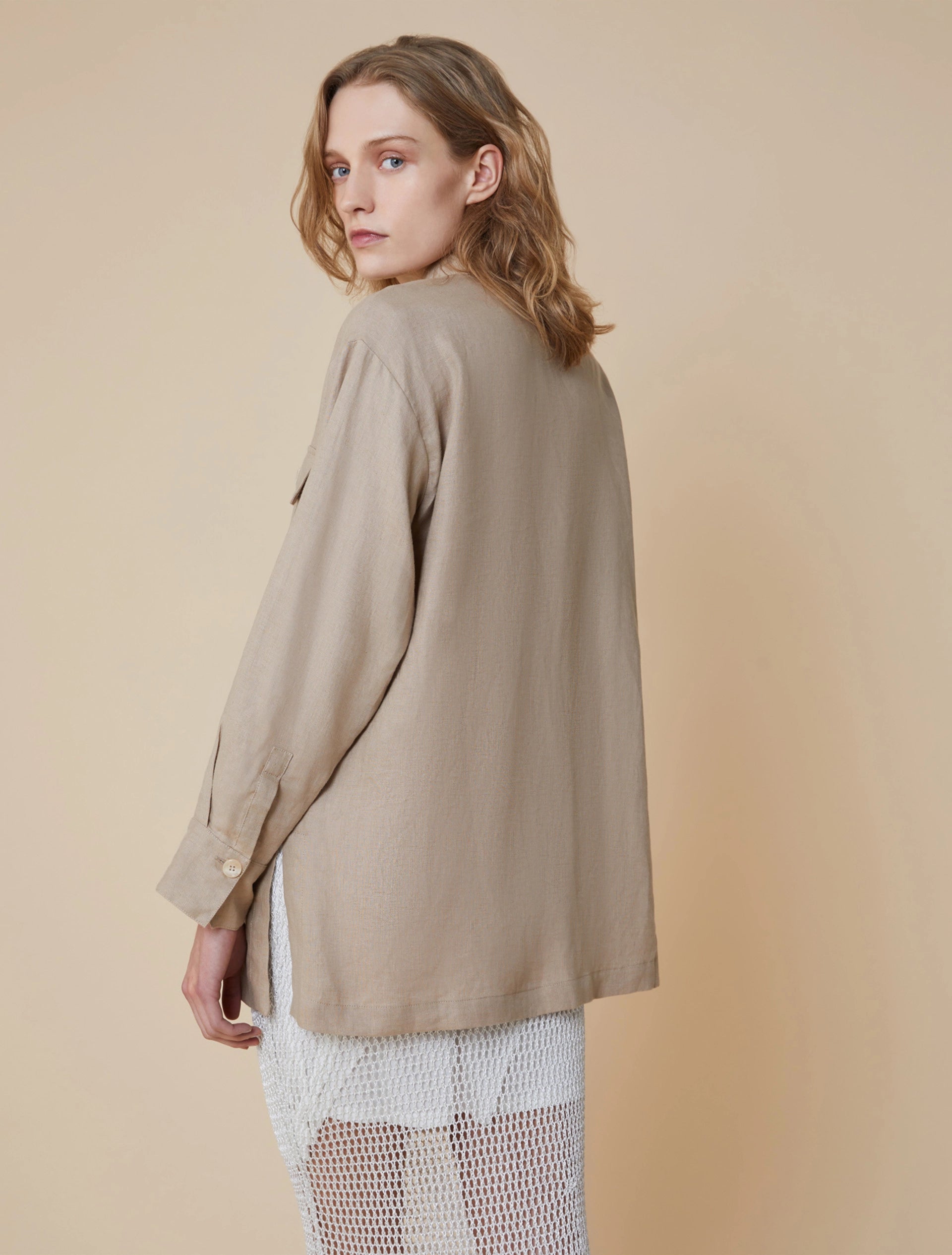 Camicia Oversize In Puro Lino