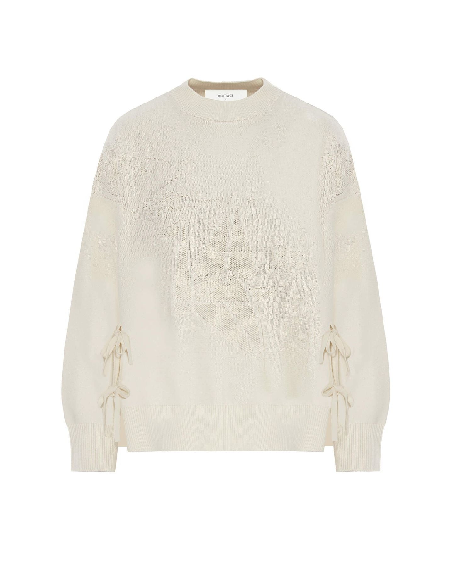 MAGLIA CON INTARSIO ORIGAMI