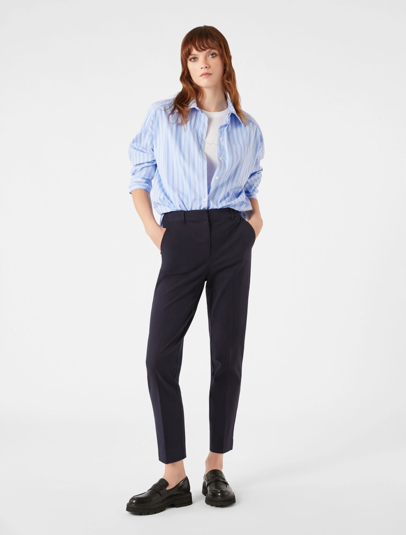 Pantaloni Slim Fit in Twill