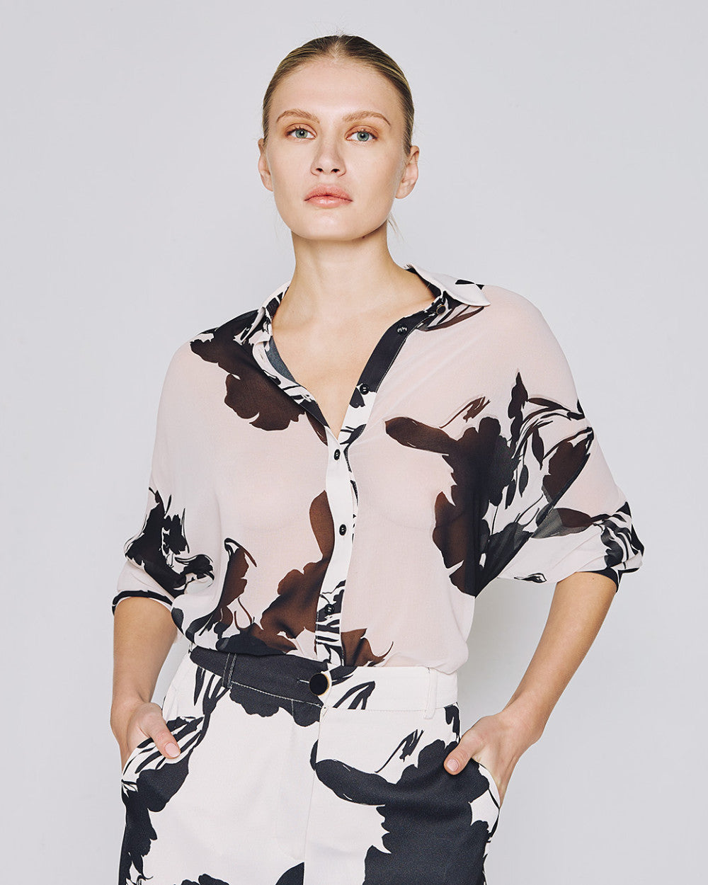 Camicia Lunga Floreale