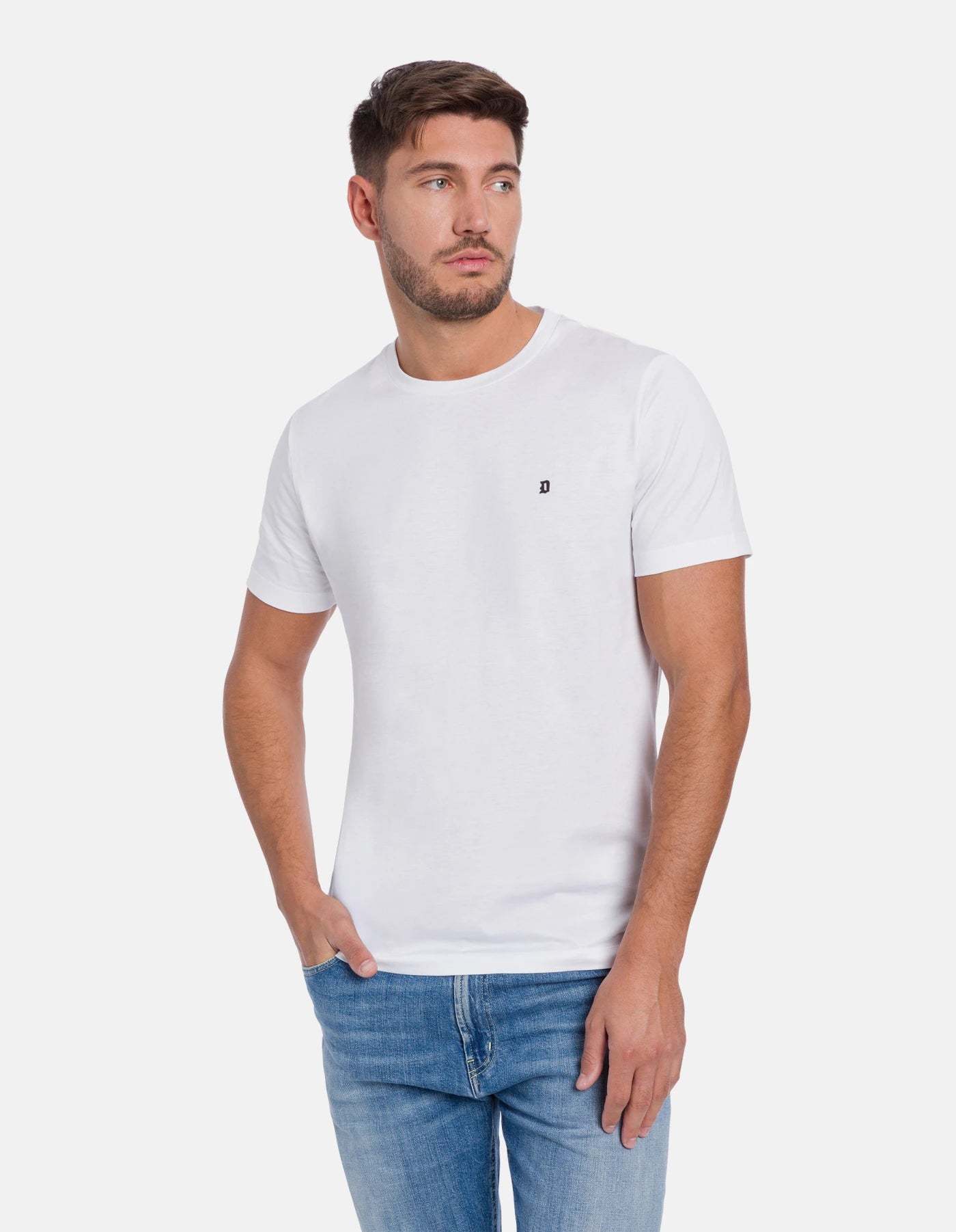 T-shirt Girocollo Regular in Jersey DONDUP