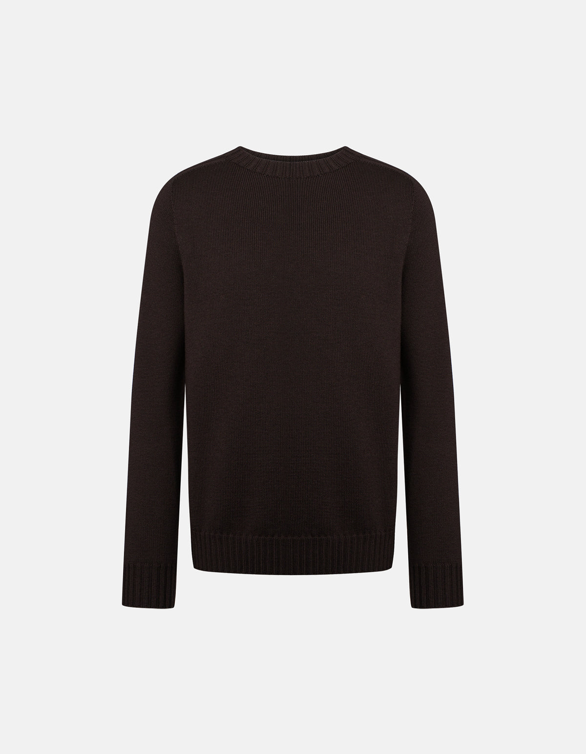 Maglia Girocollo Regular con Intarsi in Costa Inglese