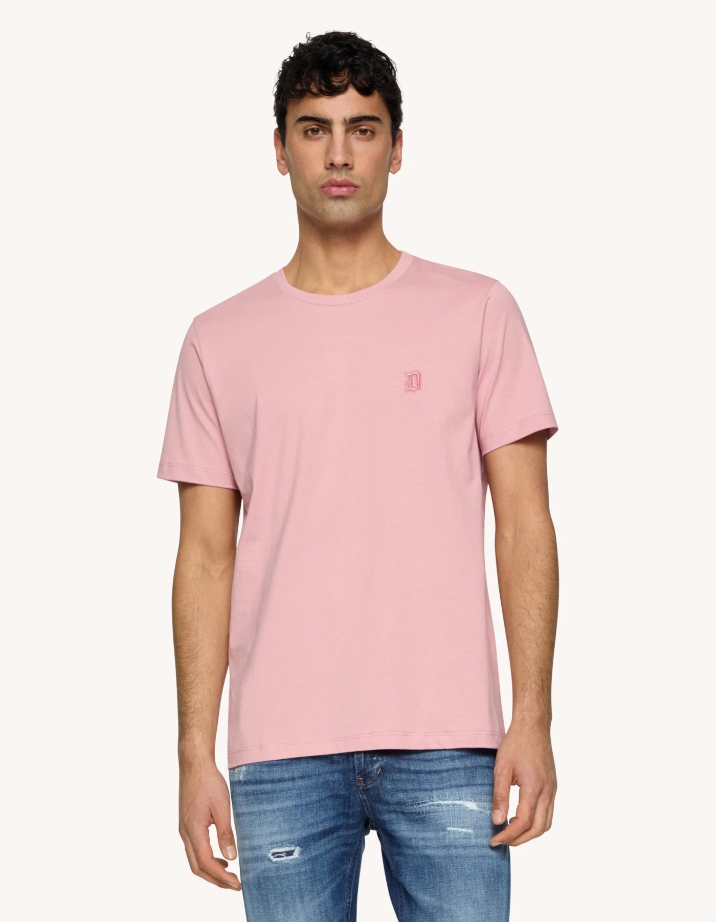 T-Shirt in Cotone con Logo Ricamato