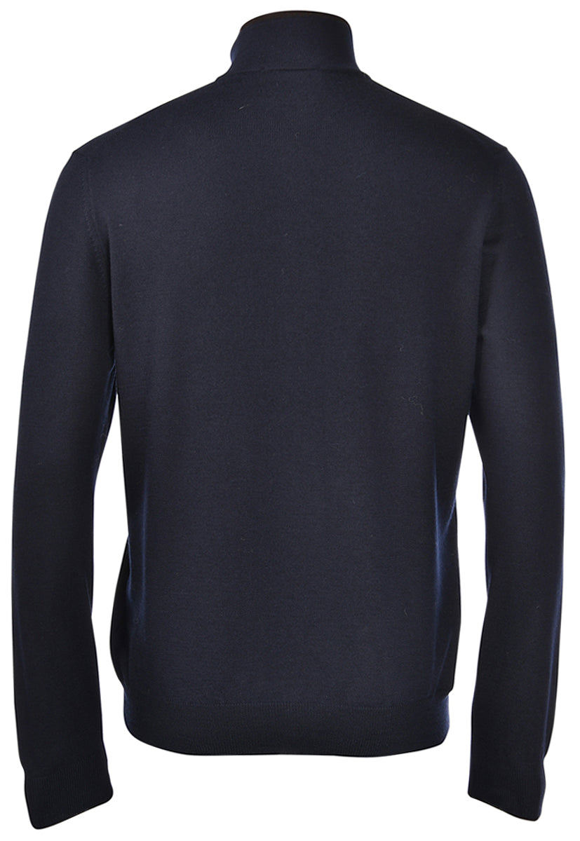 Maglia Con Zip E Bottoni A Contrasto