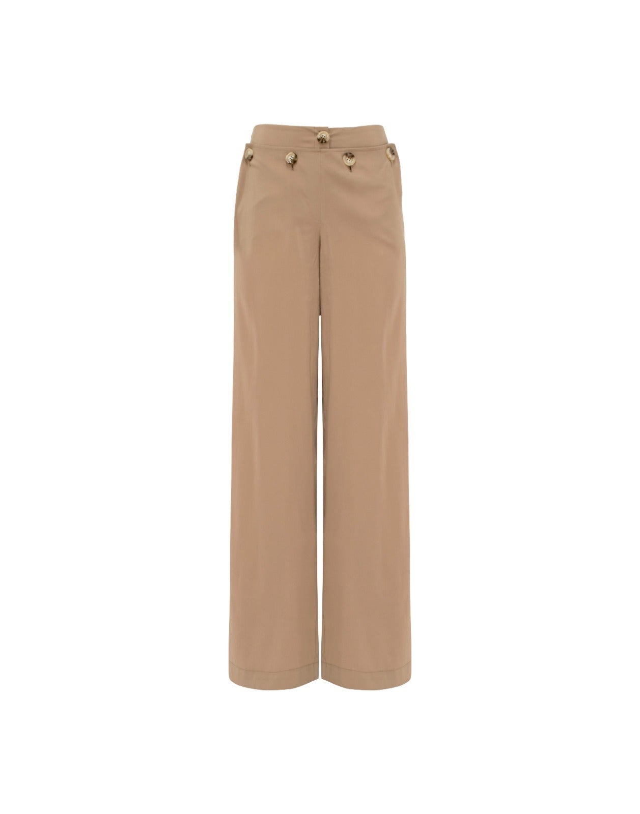 pantalone gamba larga vita alta