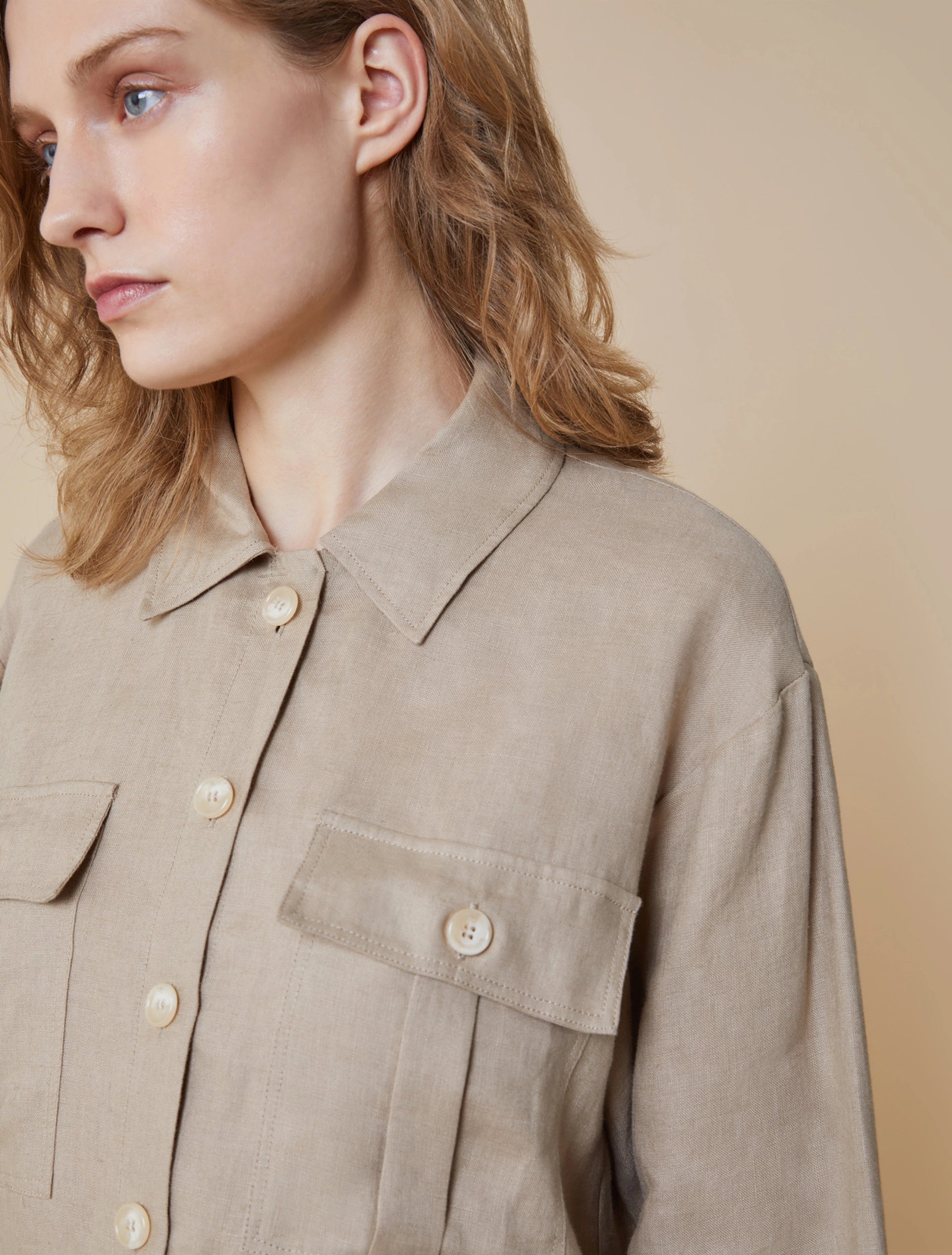 Camicia Oversize In Puro Lino