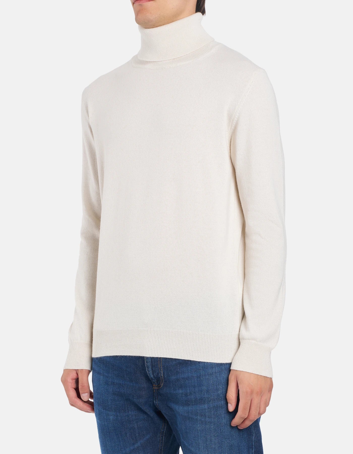 Maglia Dolcevita Regular In Cashmere e Seta