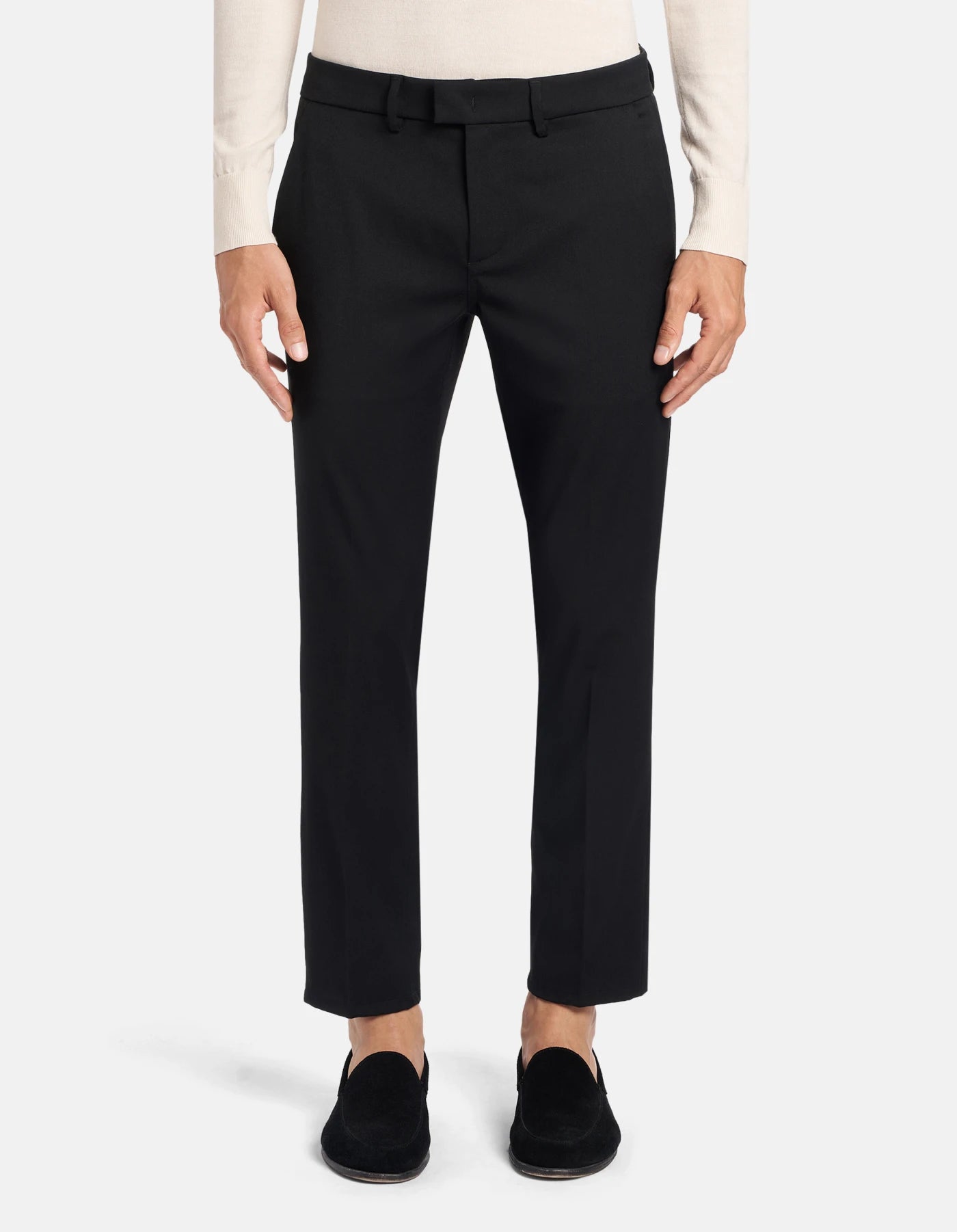 Pantaloni Pablo Regular In Gabardina Misto Lana