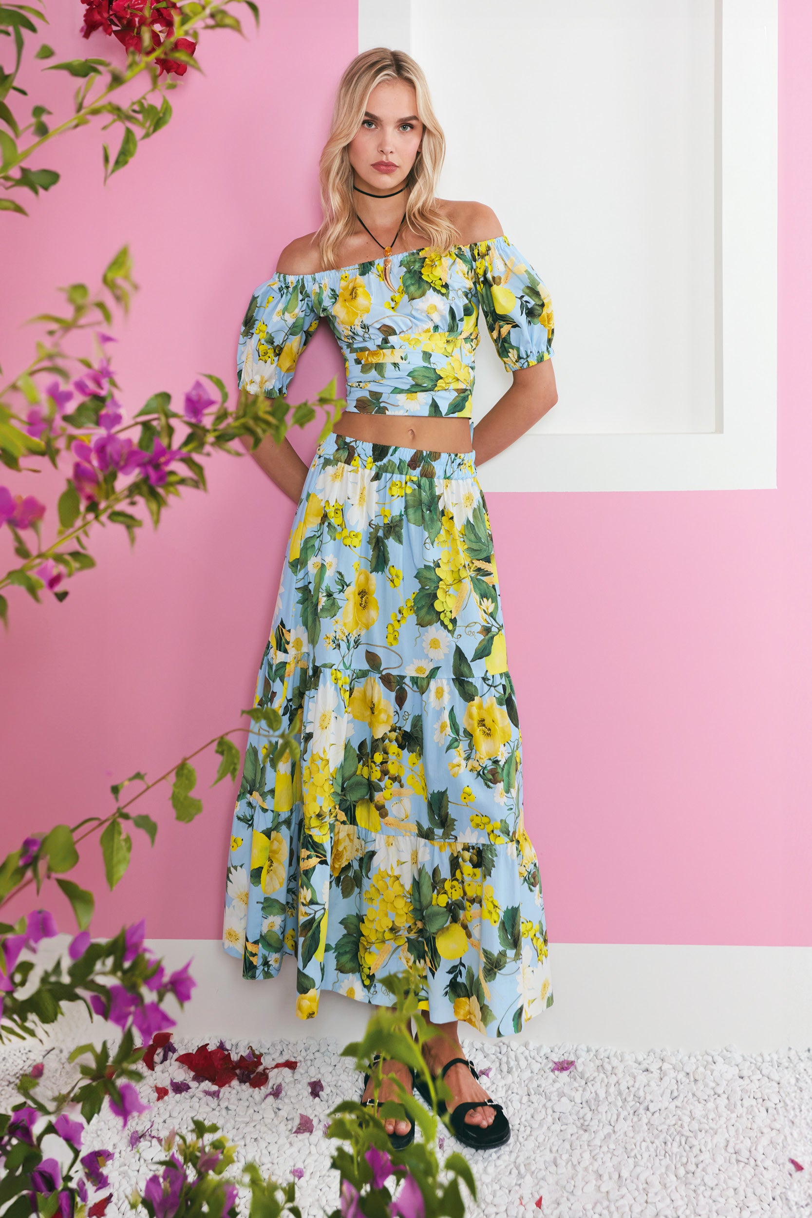 Top Scollo Omerale Fantasia