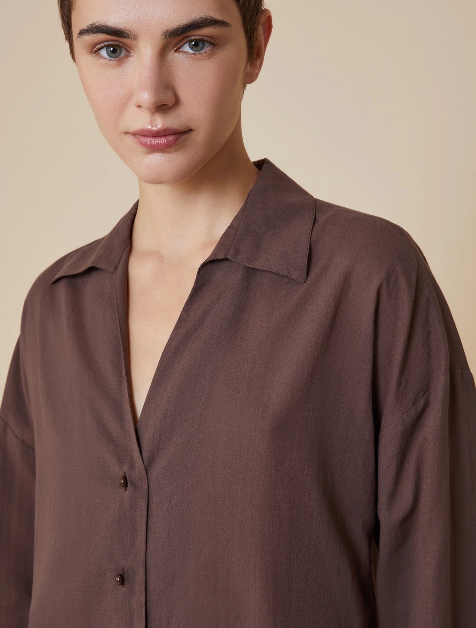 Camicia In Voile Di Cotone