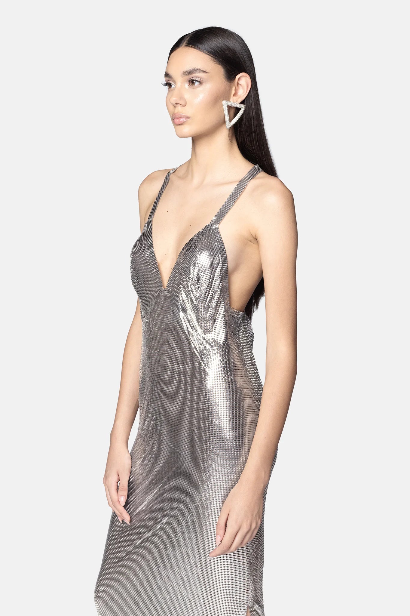 Abito in maglia metallica