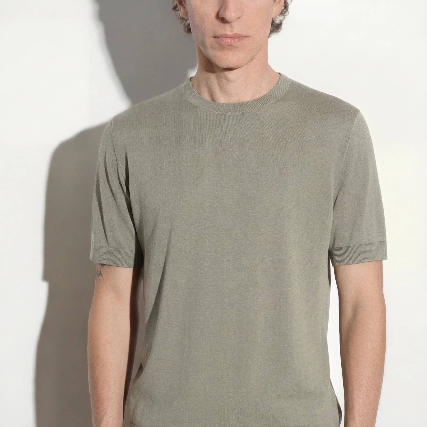 Maglia Girocollo in Seta e Cotone