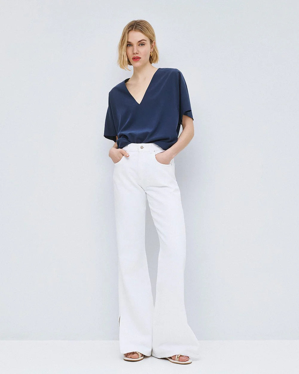 Blusa con Scollo a V