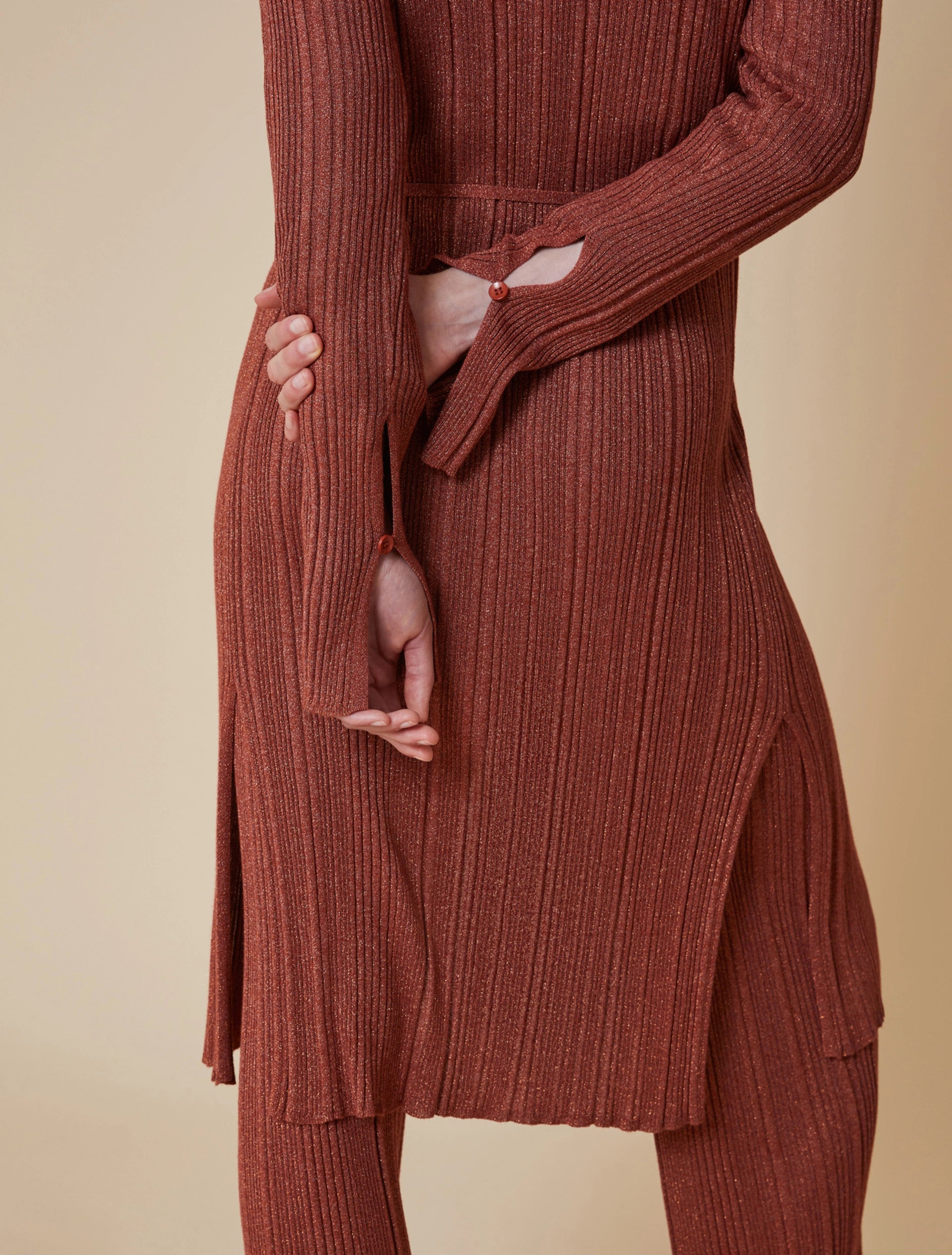 Cardigan In Maglia Lamé