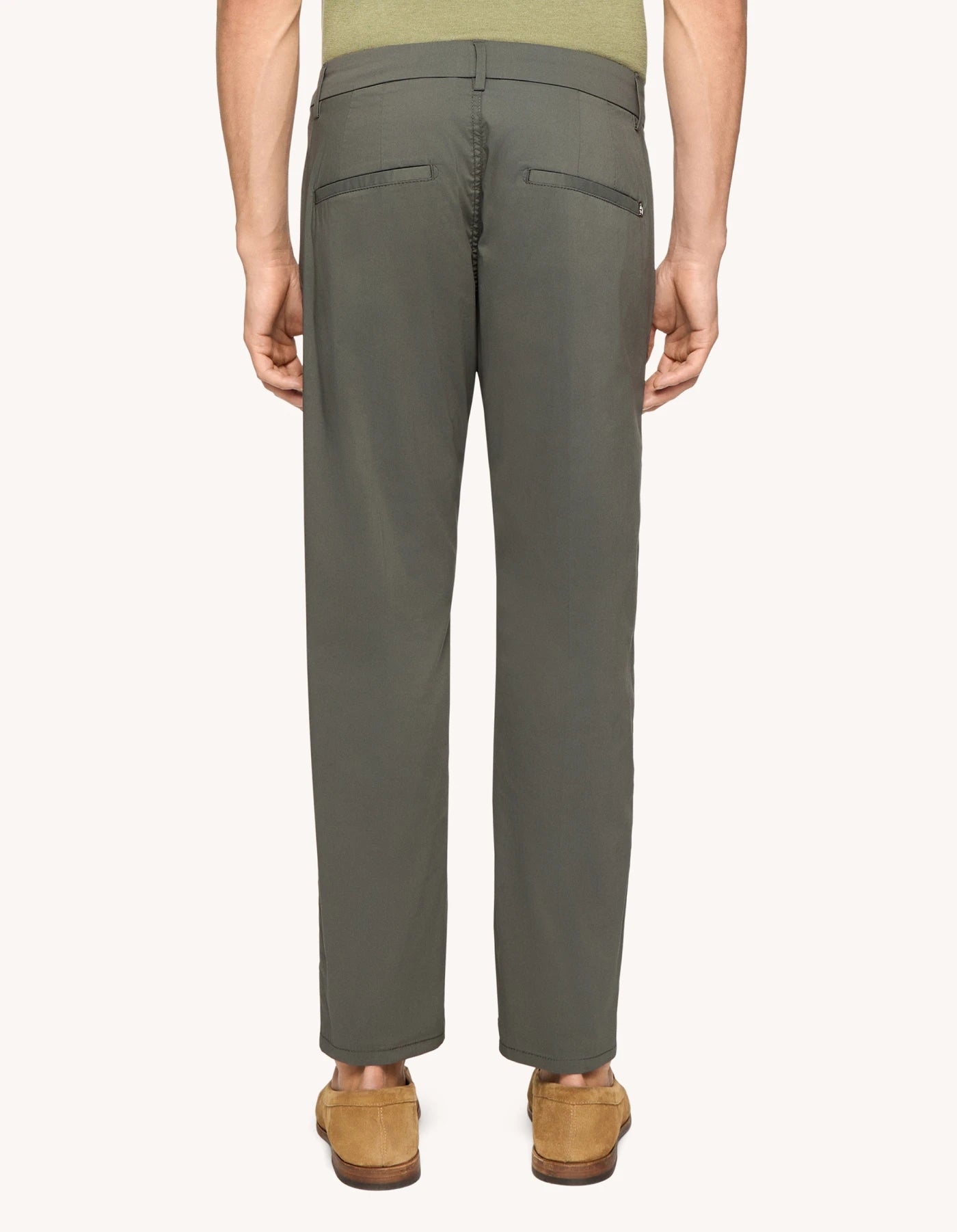 Pantalone con Pinces in Popeline